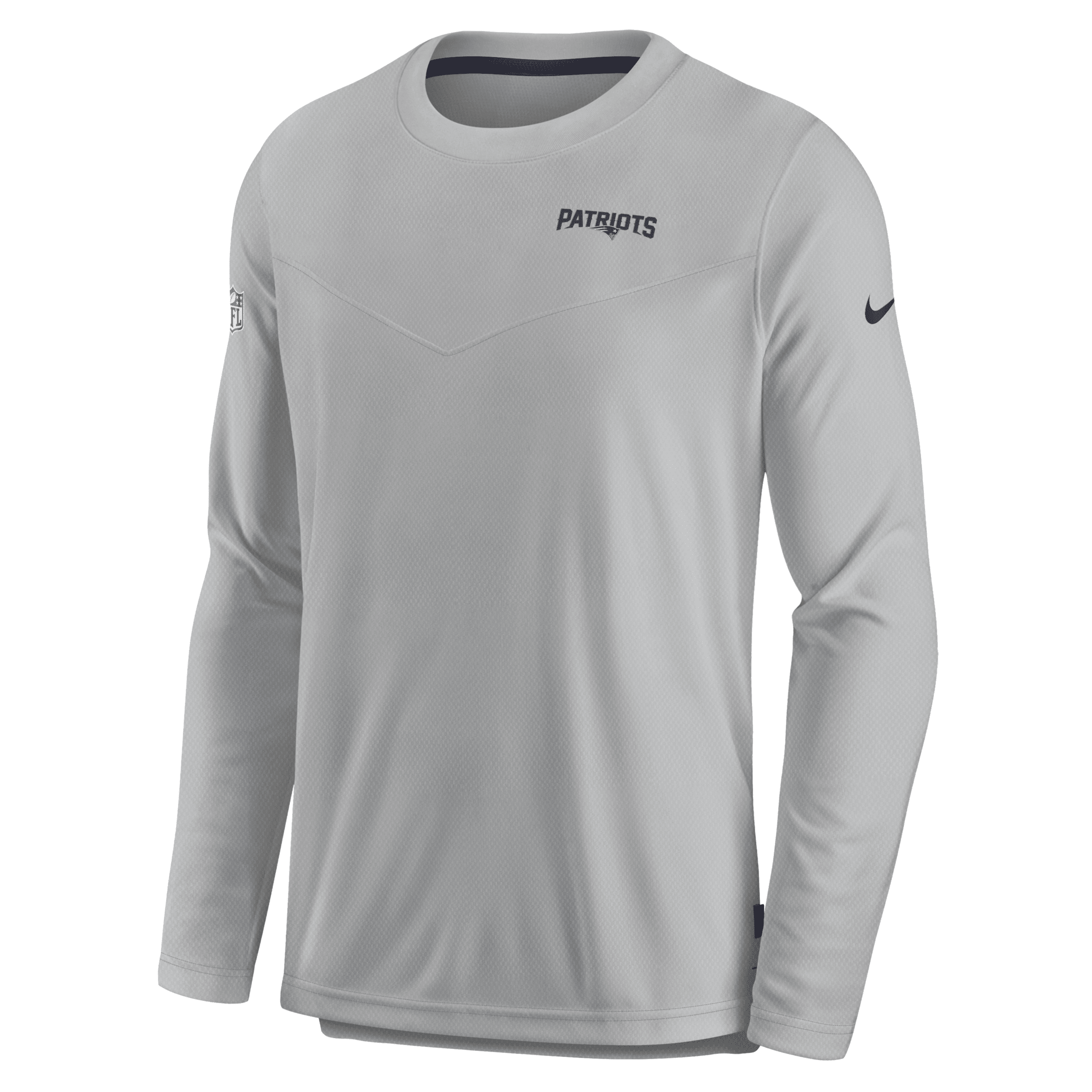 Shop Nike Men's Dri-fit Lockup (nfl New England Patriots) Long-sleeve Top In Grey
