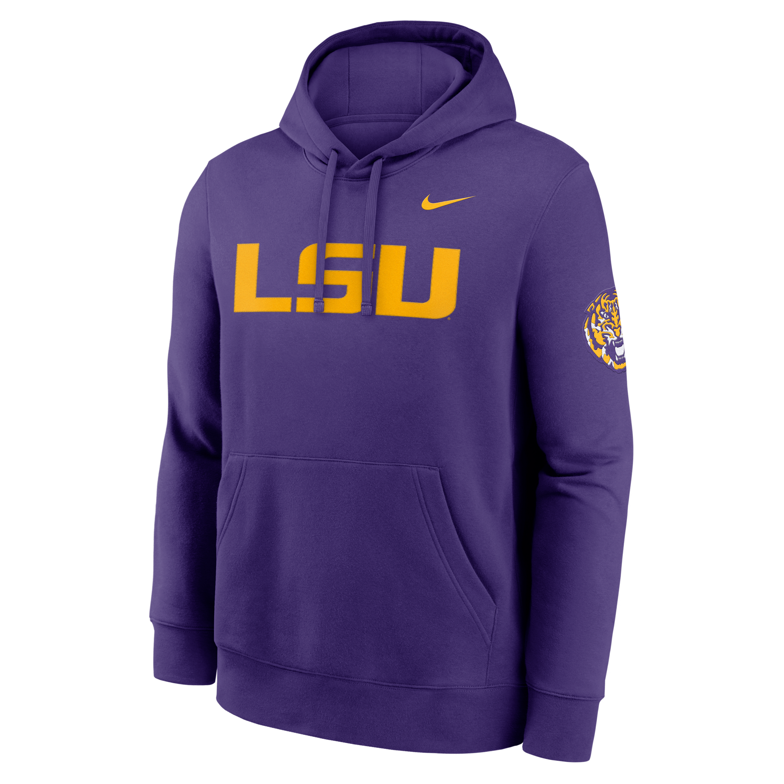LSU Sideline Club Nike Men's College Pullover Hoodie in Purple | MKDK51LLSN-TVV