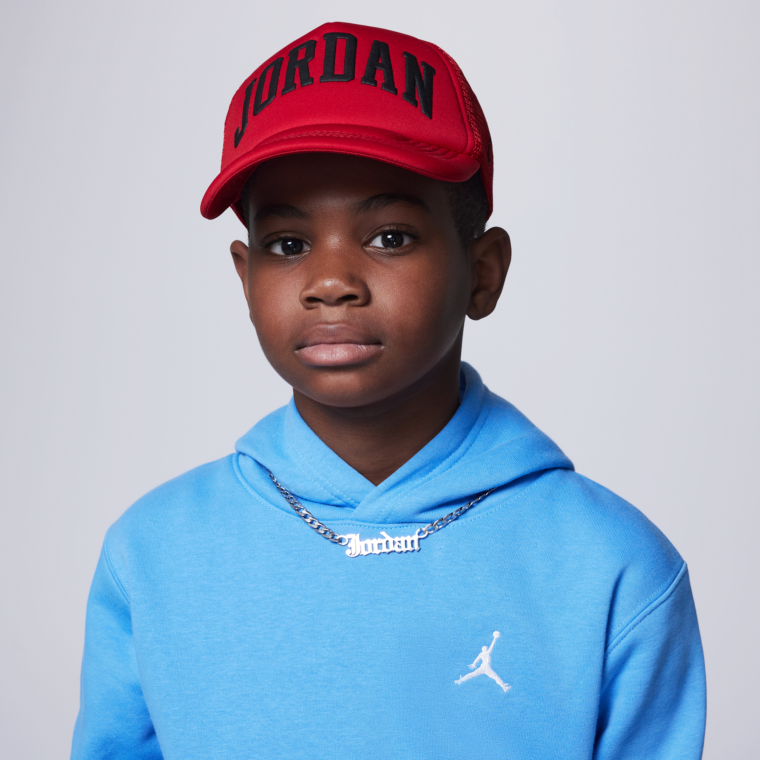 Jordan Big Kids' Foam Trucker Hat In Red