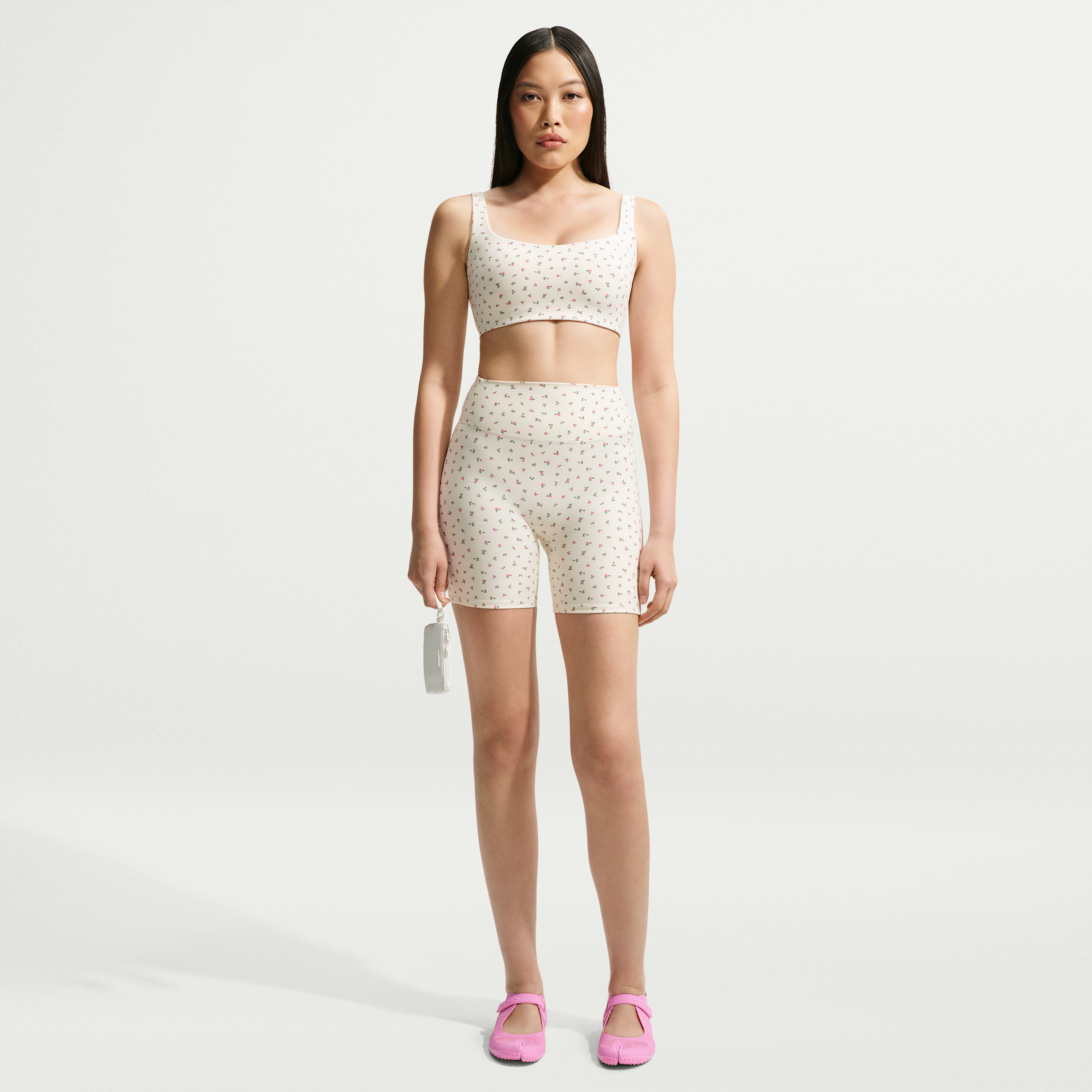 Nike Women's SKIMS Matte Printed 5" Shorts in White | IW7536-108