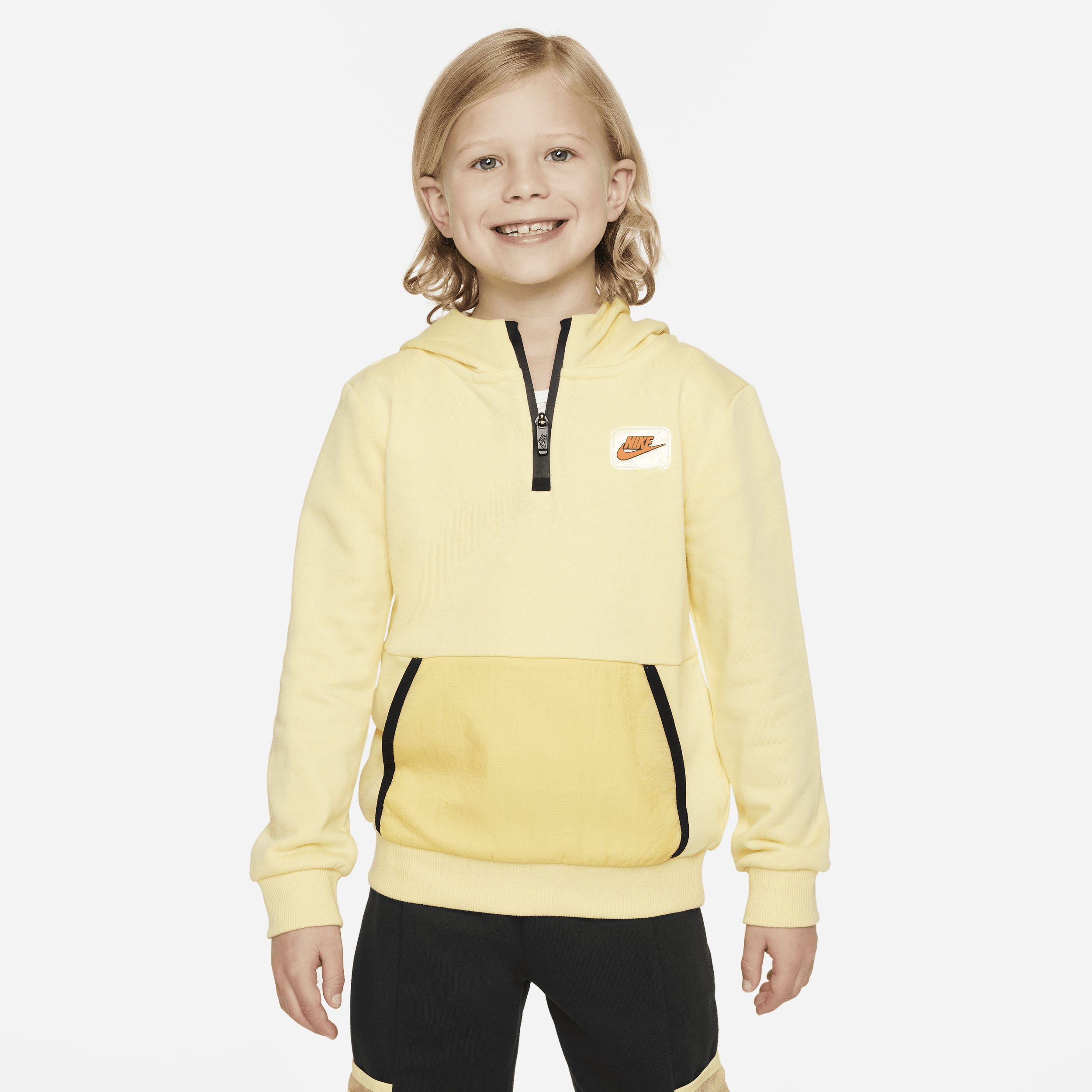 Nike Sportswear Paint Your Future Little Kids' French Terry Hoodie In Yellow