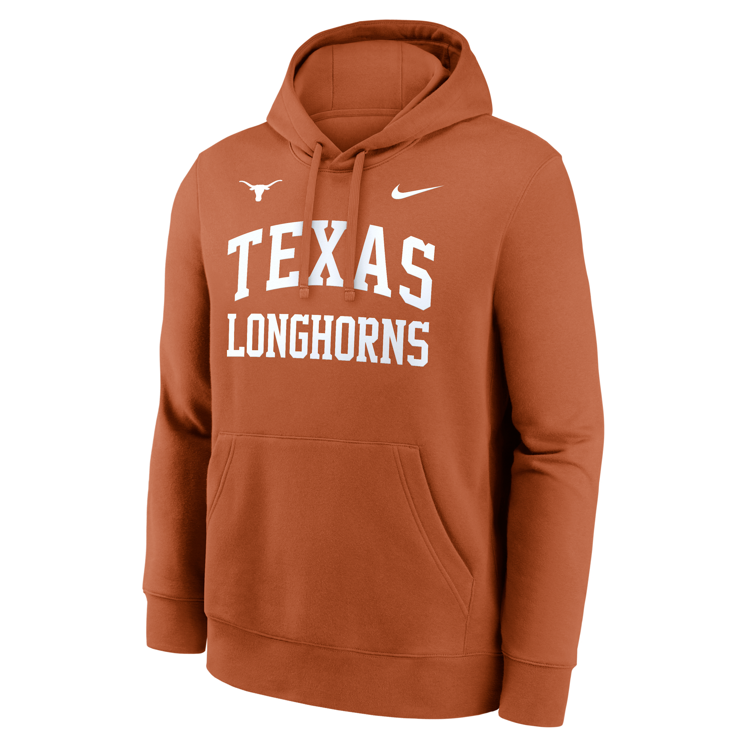 Nike Men's Texas Orange Texas Longhorns Primetime Arched Club Fleece Pullover Hoodie - Texas Orange