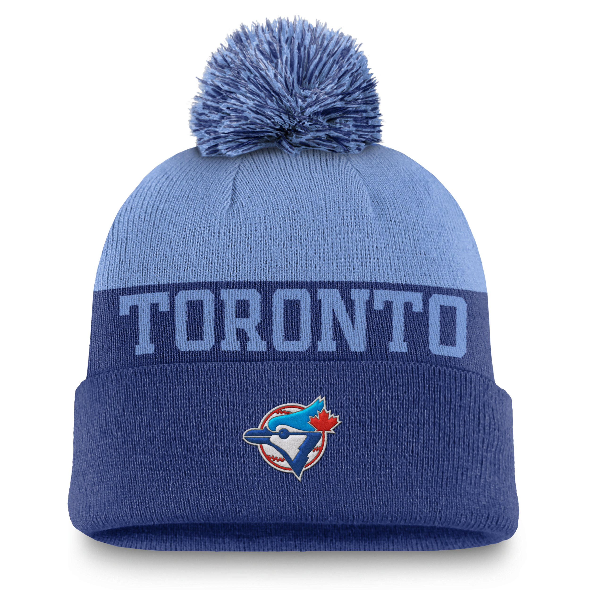 Nike Toronto Blue Jays Rewind Peak Men's Mlb Cuffed Pom Beanie In Blue