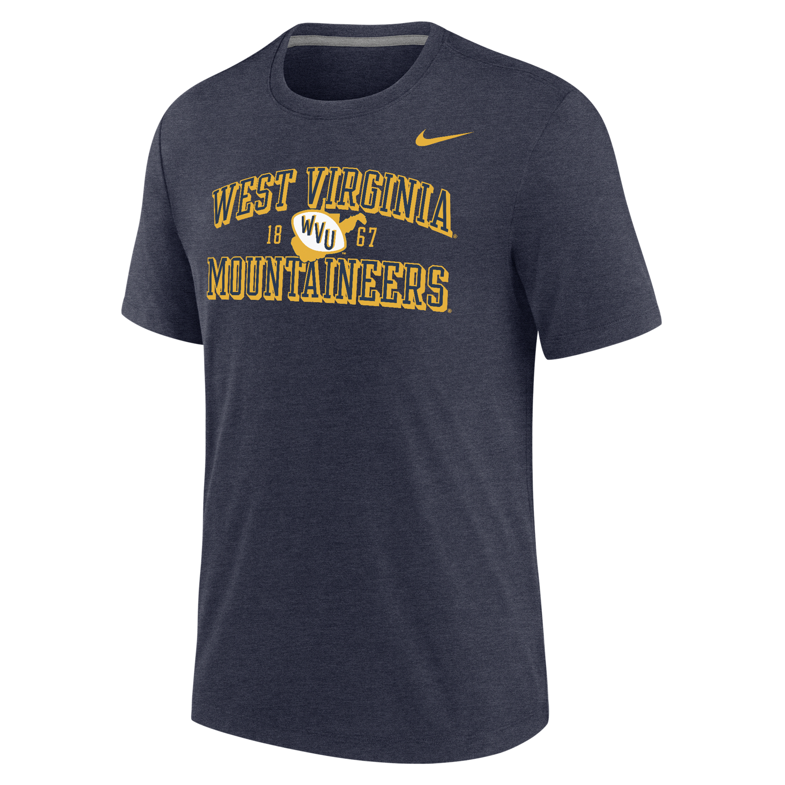 Nike West Virginia  Men's College T-shirt In Gray