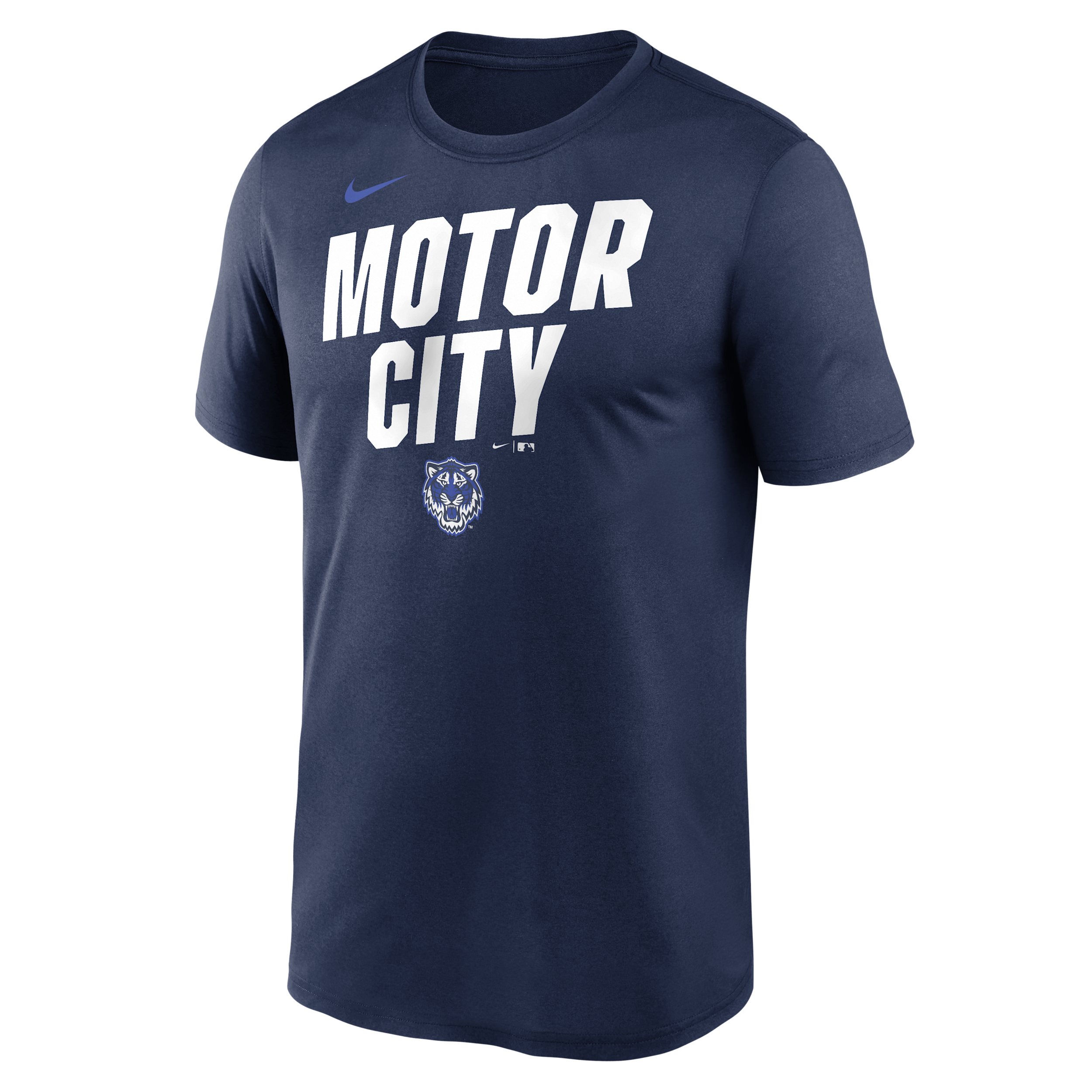 Detroit Tigers City Connect Team Phrase Script Nike Men's Dri-FIT MLB T-Shirt in Blue | NKGK44BDG-TG9