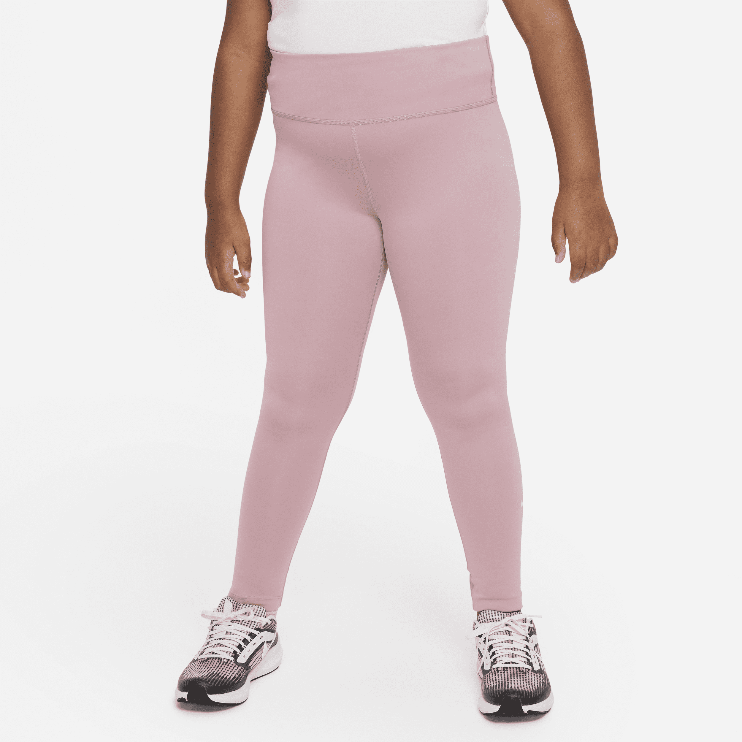 Nike Dri-fit One Big Kids' (girls') Leggings (extended Size) In Pink