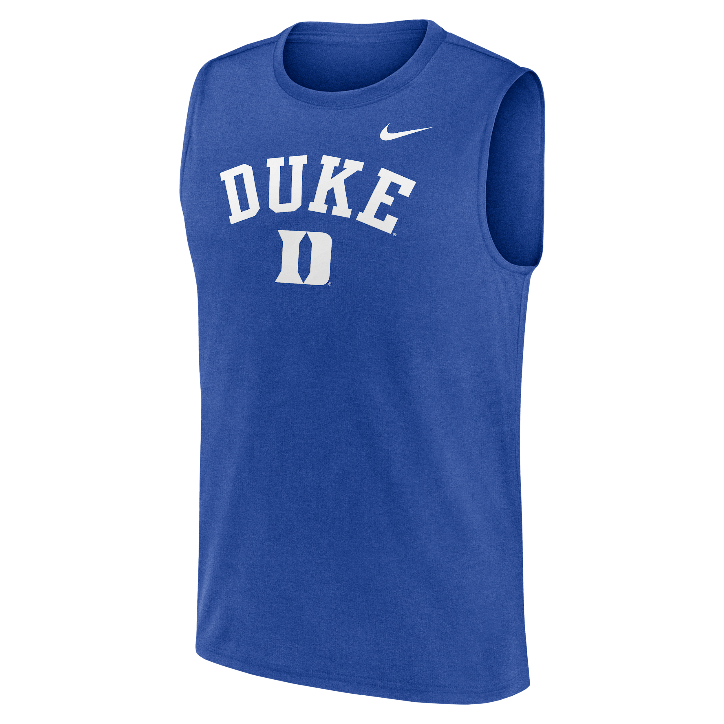 Duke Primetime Arch Legend Nike Men's Dri-FIT College Muscle Tank Top in Blue | 01B34EVDU-G1M