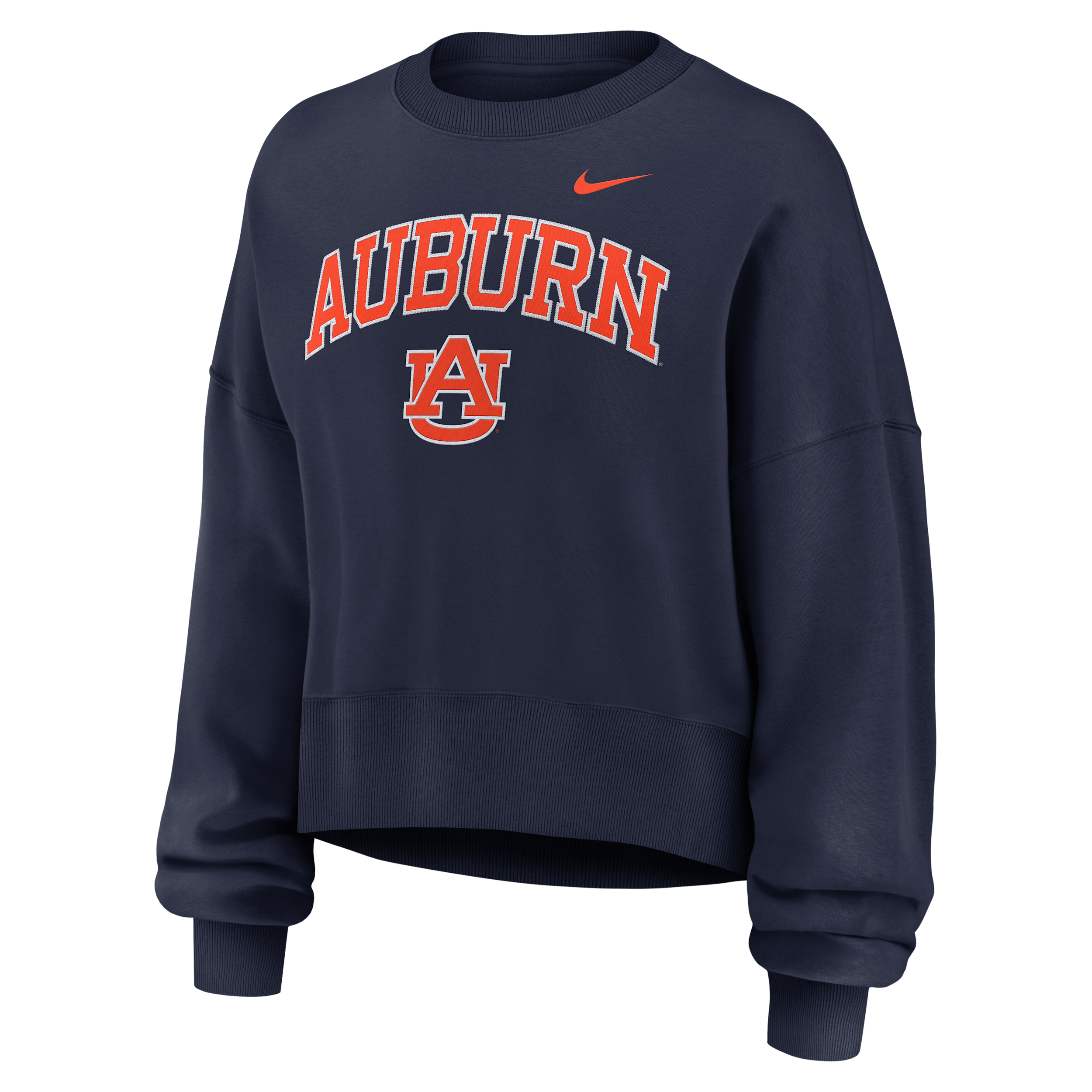Nike Navy Auburn Tigers Oversized Phoenix Arch Pullover Sweatshirt In Blue