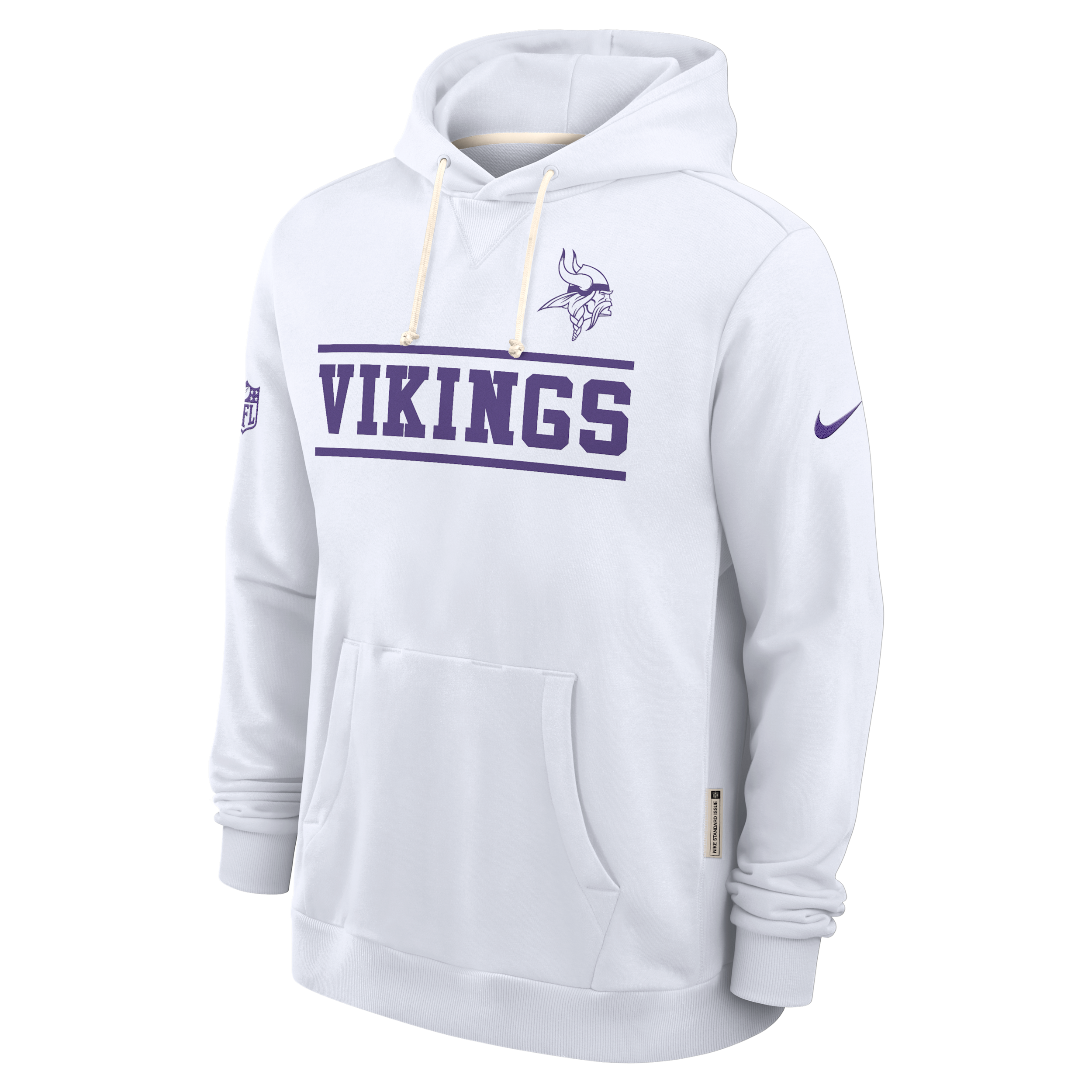 Minnesota Vikings Alt Standard Issue Nike Men's Dri-FIT NFL Pullover Hoodie in White | 03AZ10A9M-SWS