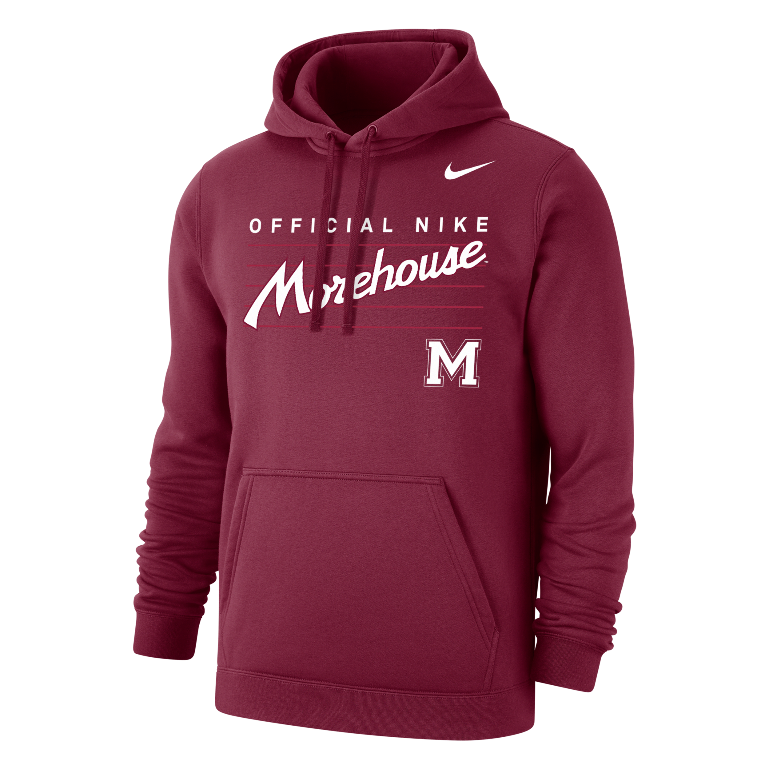Nike Men's College Club Fleece (morehouse) Hoodie In Red
