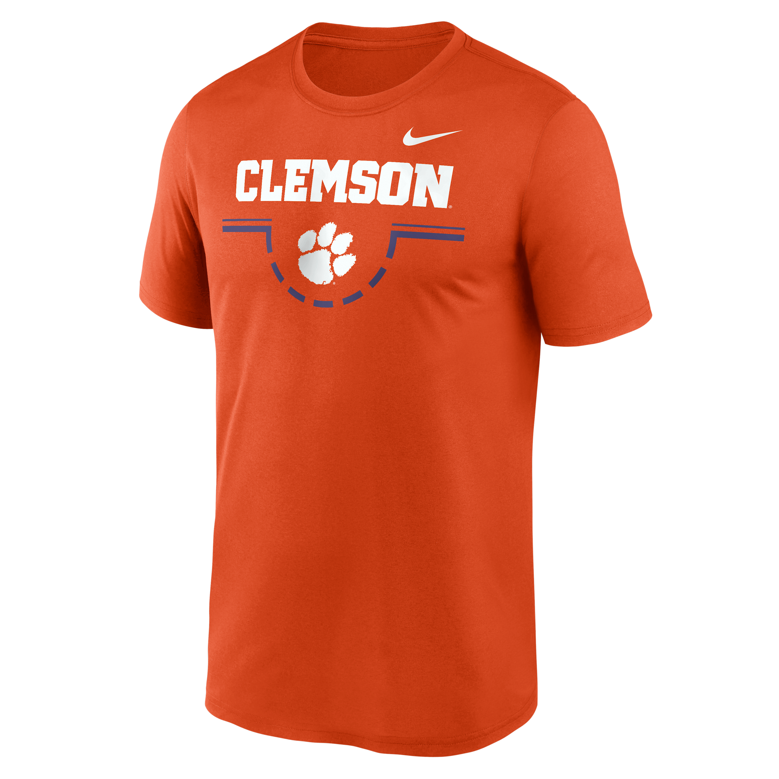 Clemson Courtside Nike Men's Dri-FIT College T-Shirt in Orange | 02TI89MCLN-5DA