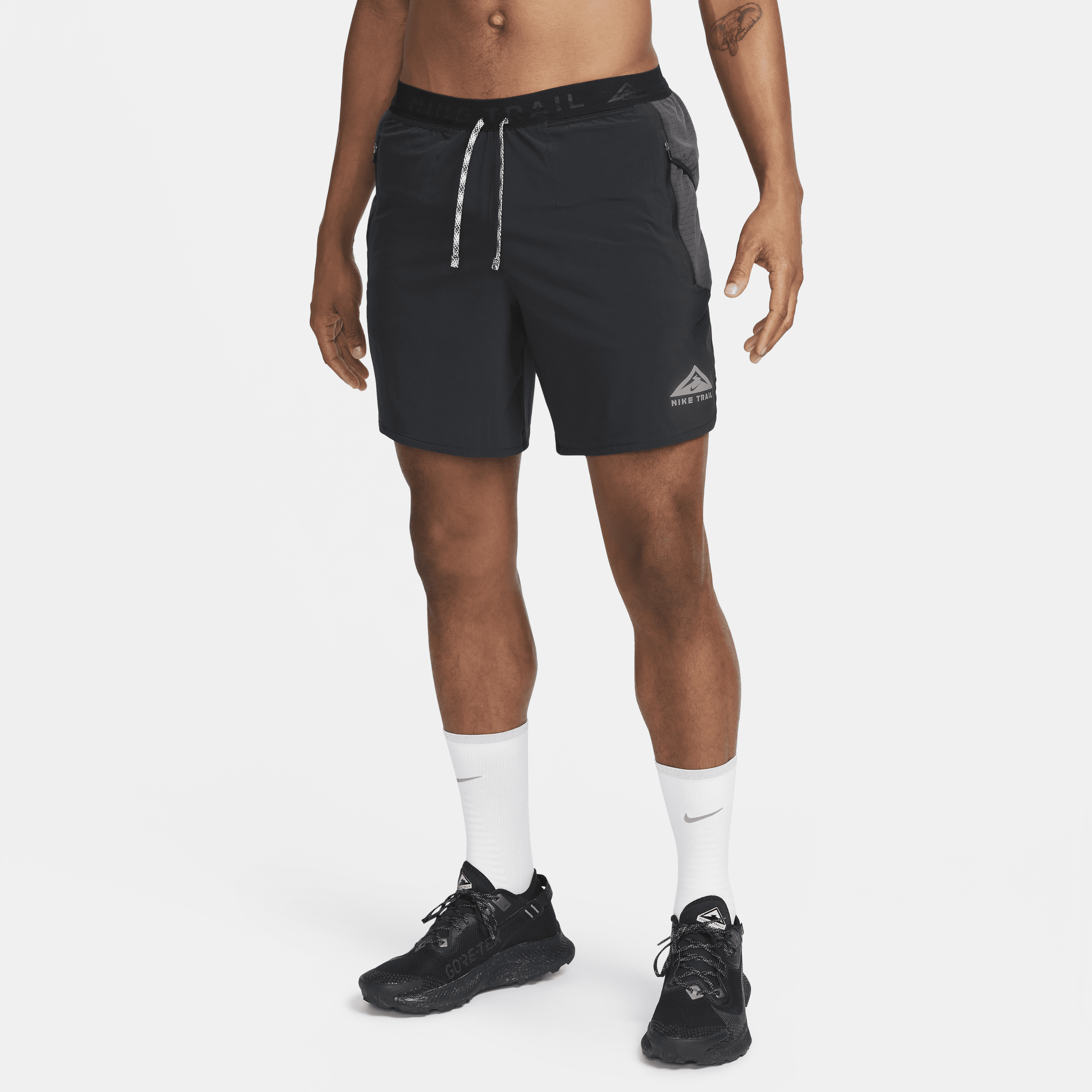 Shop Nike Men's Trail Second Sunrise Dri-fit 7" Brief-lined Running Shorts In Black