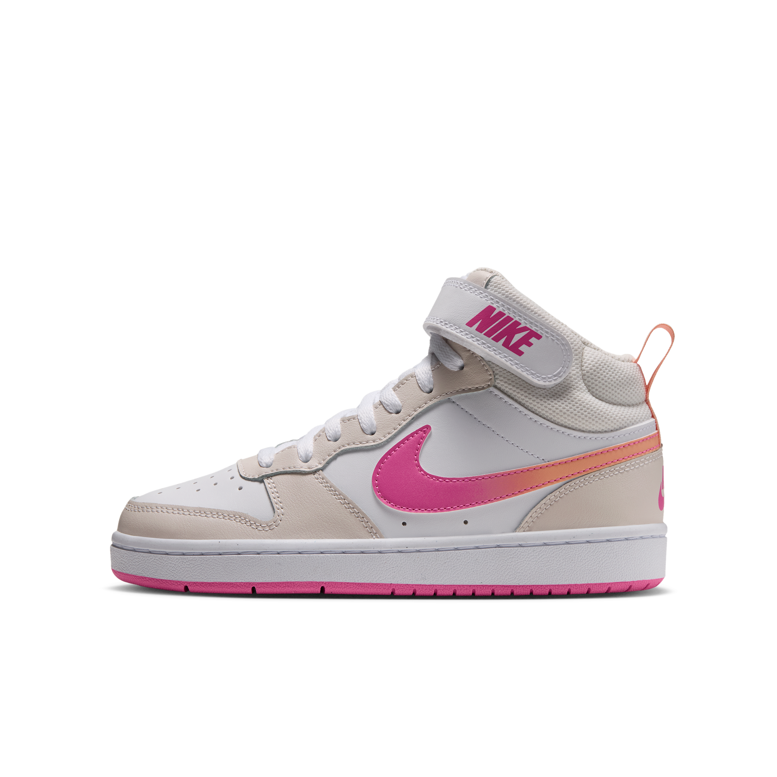 Nike Court Borough Mid 2 Big Kids' Shoes in Grey | IQ7048-001