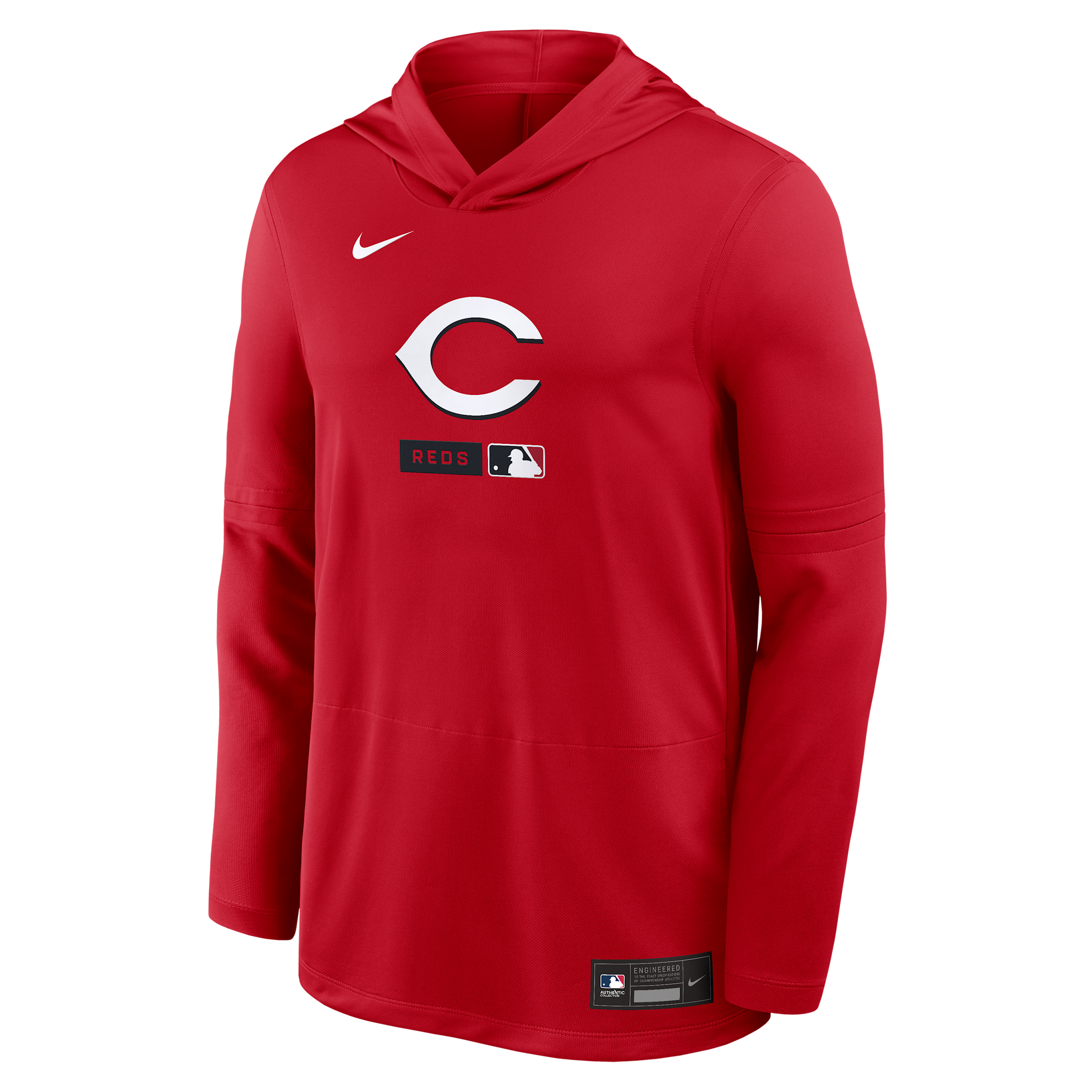 Cincinnati Reds Authentic Collection Nike Men's Dri-FIT MLB Long-Sleeve Hooded Top in Red | 03B962QRED-S9Q