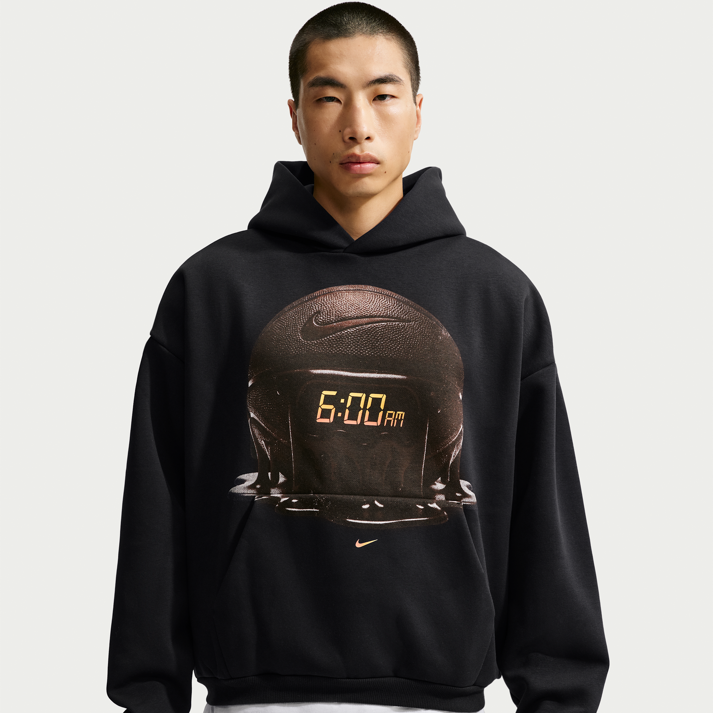 Nike Men's Standard Issue Brushed Pullover Basketball Hoodie in Black | IX5930-010
