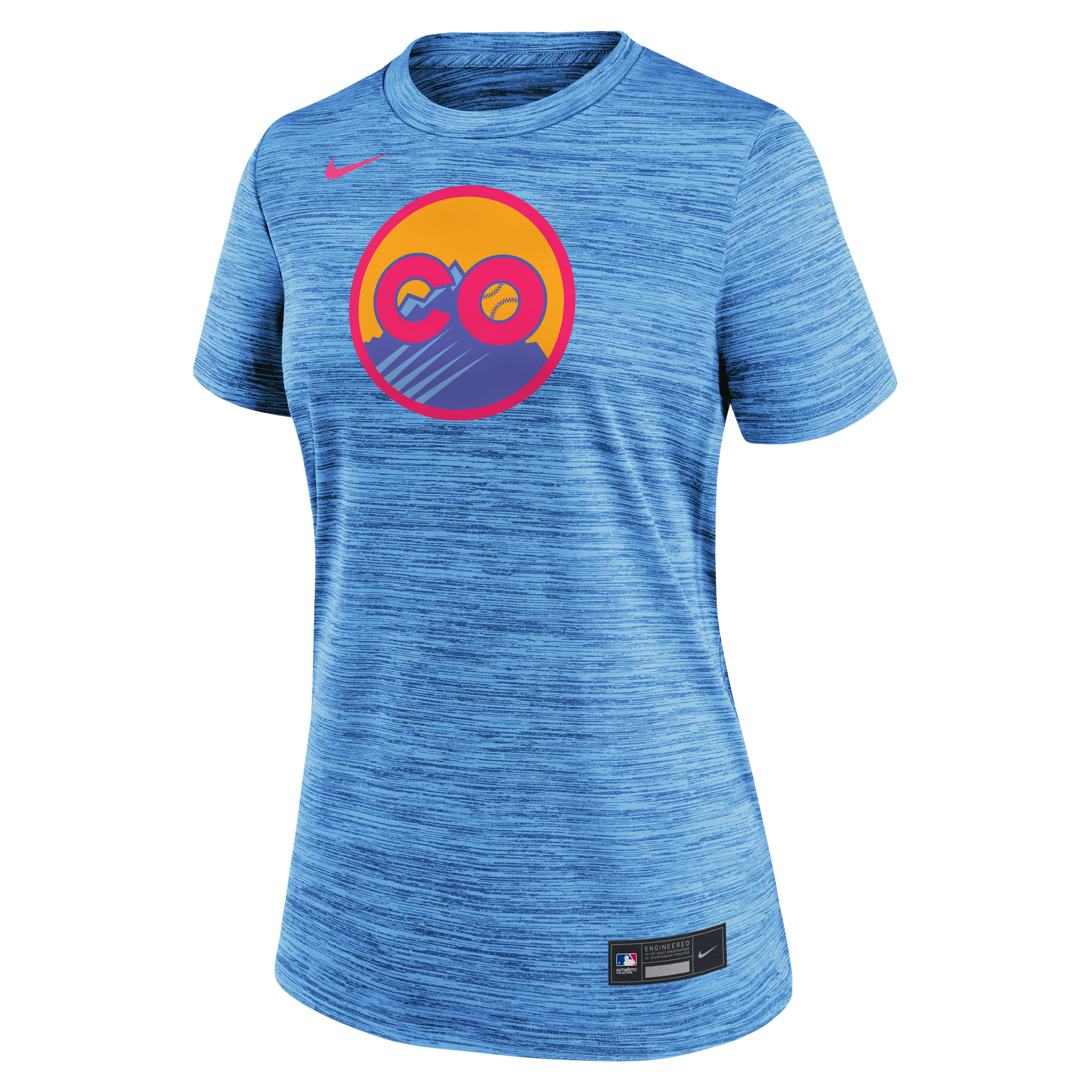Nike Blue Colorado Rockies 2025 City Connect Authentic Collection Velocity Performance T-shirt In Blue