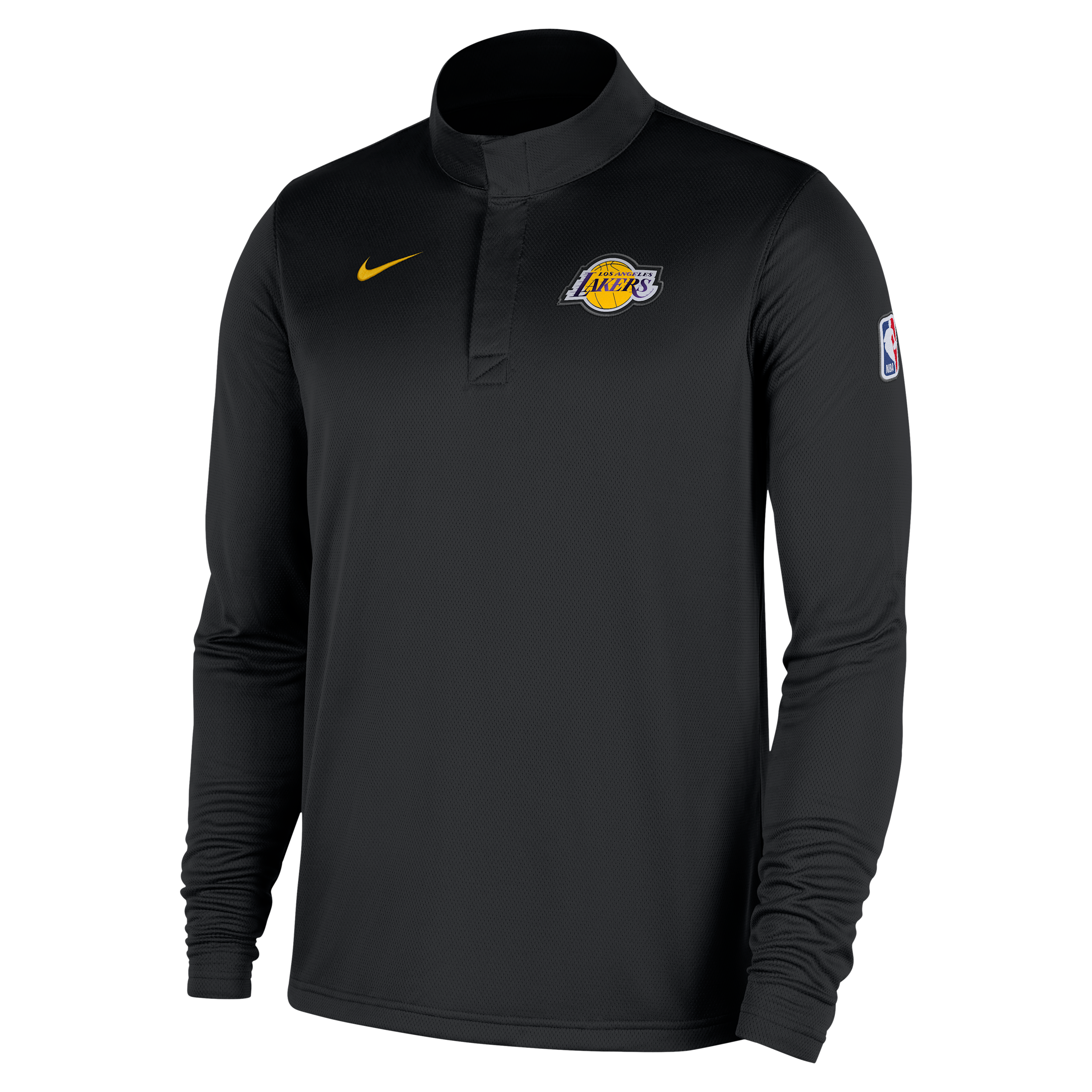 Los Angeles Lakers Nike Men's Dri-FIT NBA 1/4-Zip Long-Sleeve Top in Black | HM7553-010