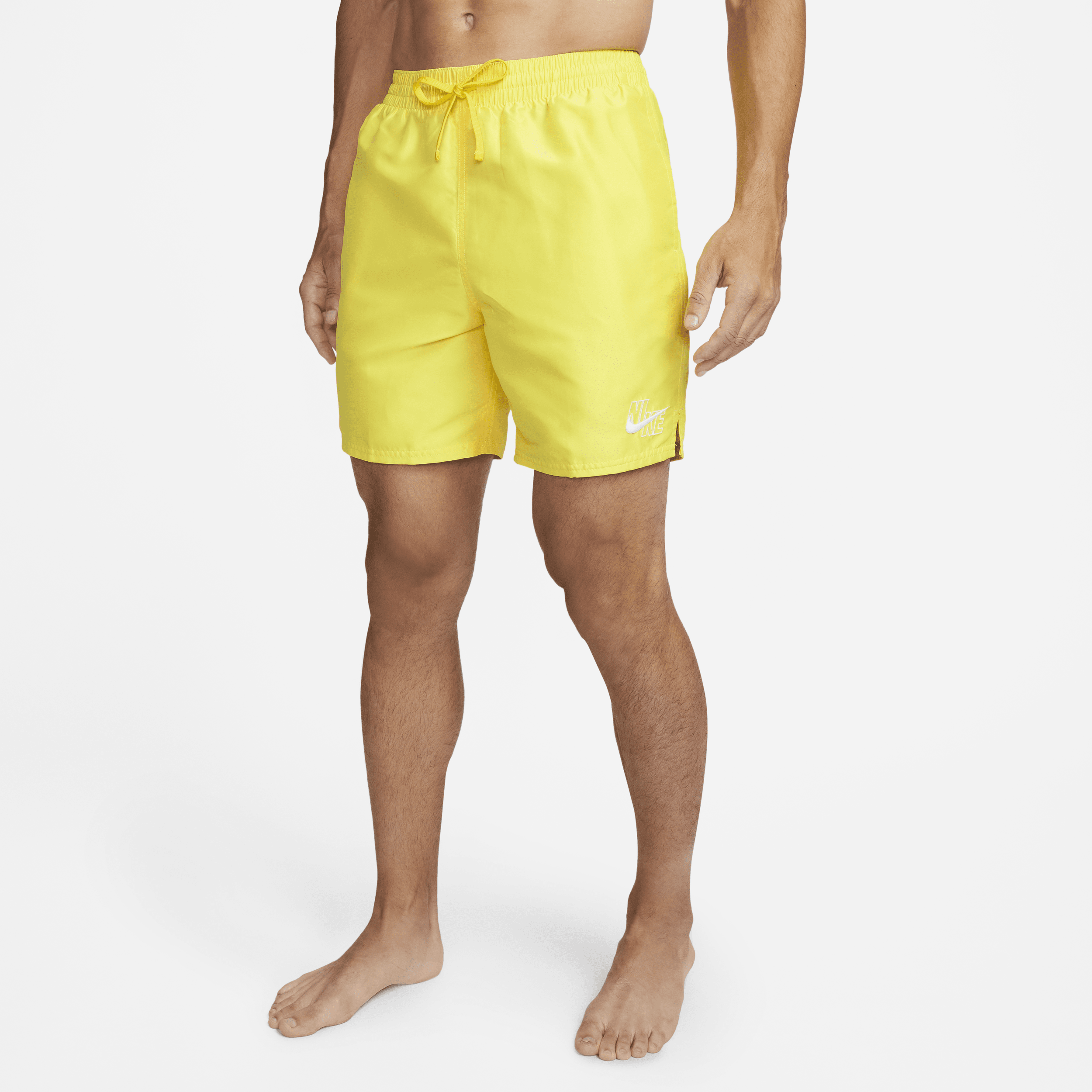 Nike Men's Essential 7" Volley Swim Shorts In Yellow