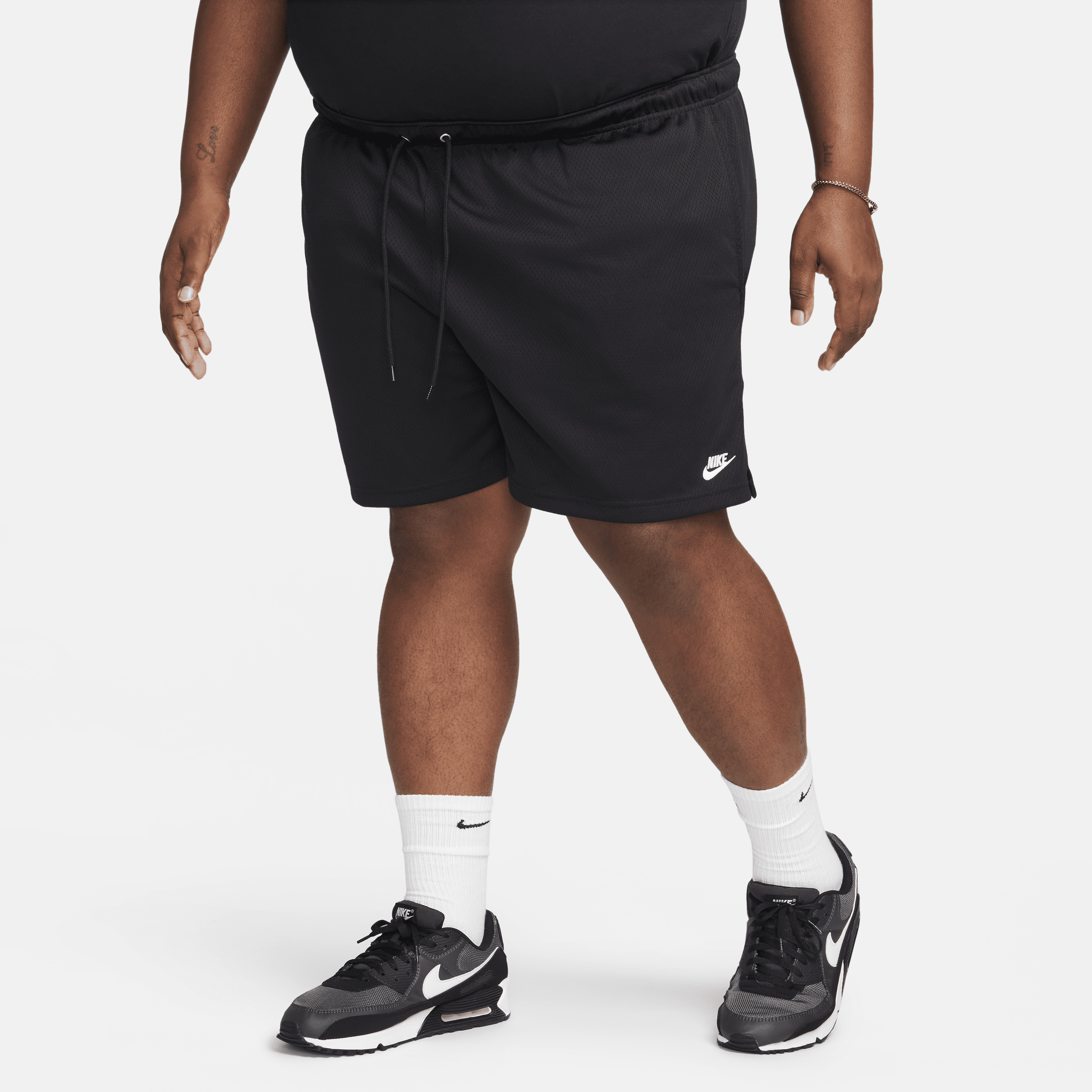 Shop Nike Men's Club Mesh Flow Shorts In Black