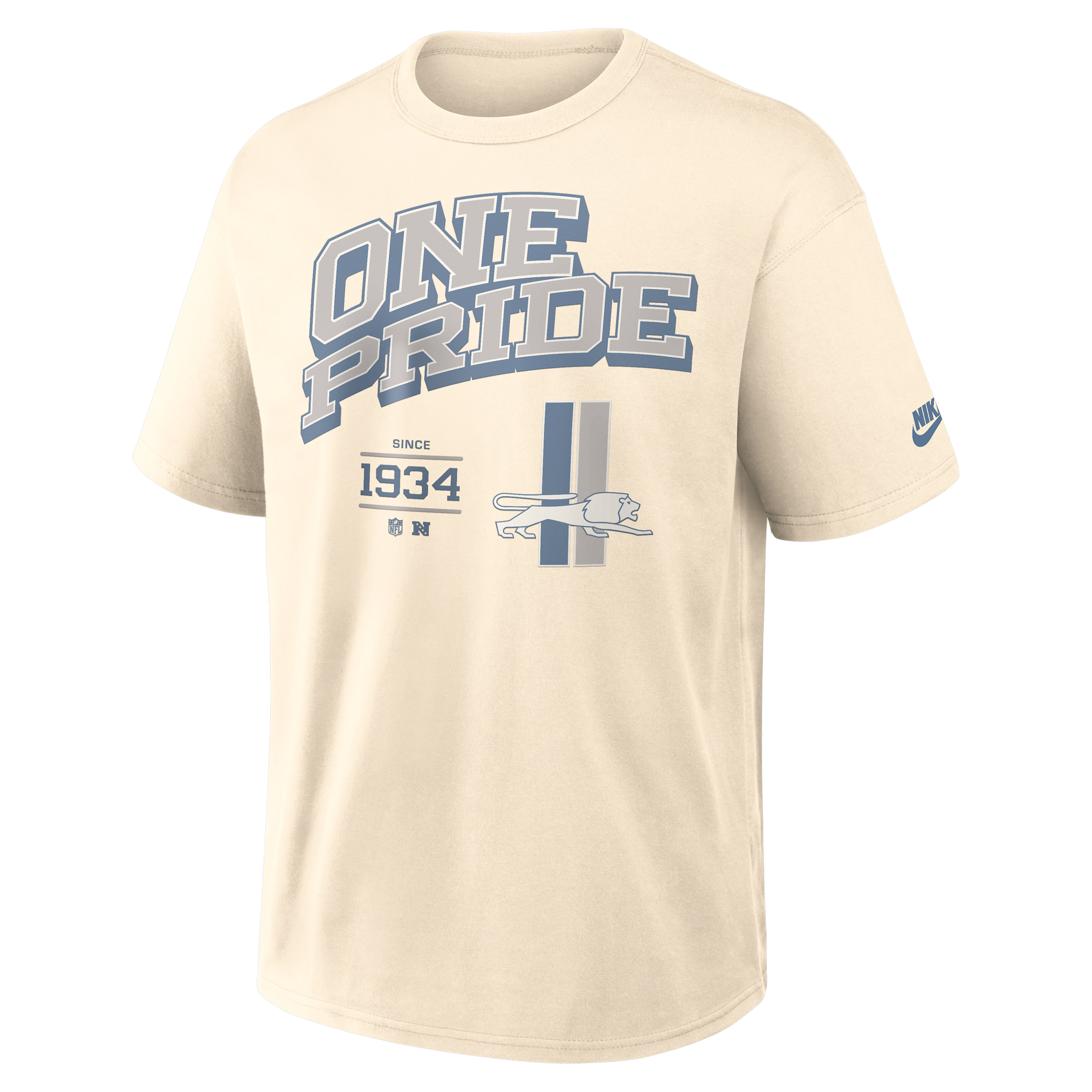 Men's Nike Natural Detroit Lions Vintage Mod Blown Away Max90 T-Shirt