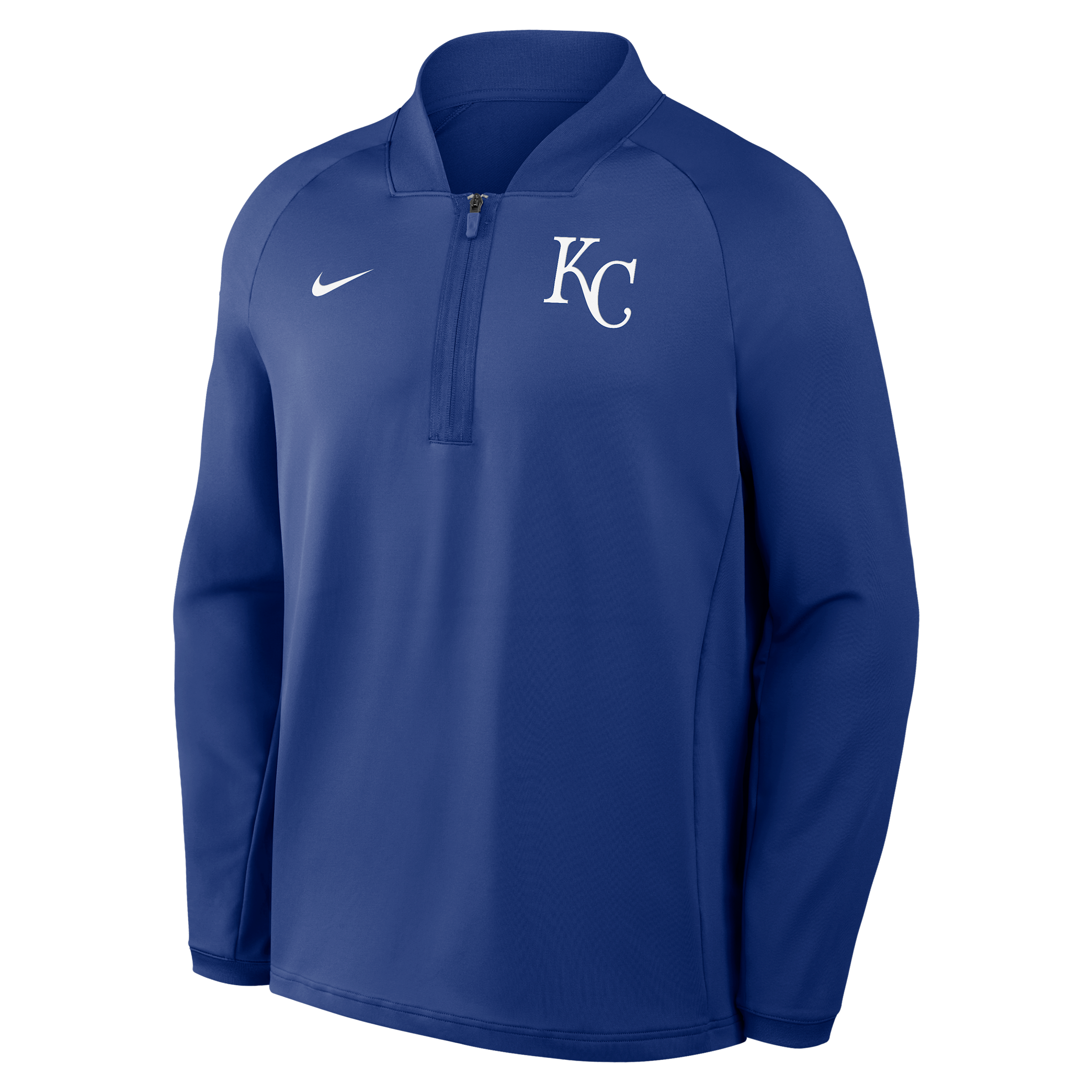 Kansas City Royals Authentic Collection Nike Men's Dri-FIT MLB 1/2-Zip Long-Sleeve Top in Blue | 04H94EWROY-KRR