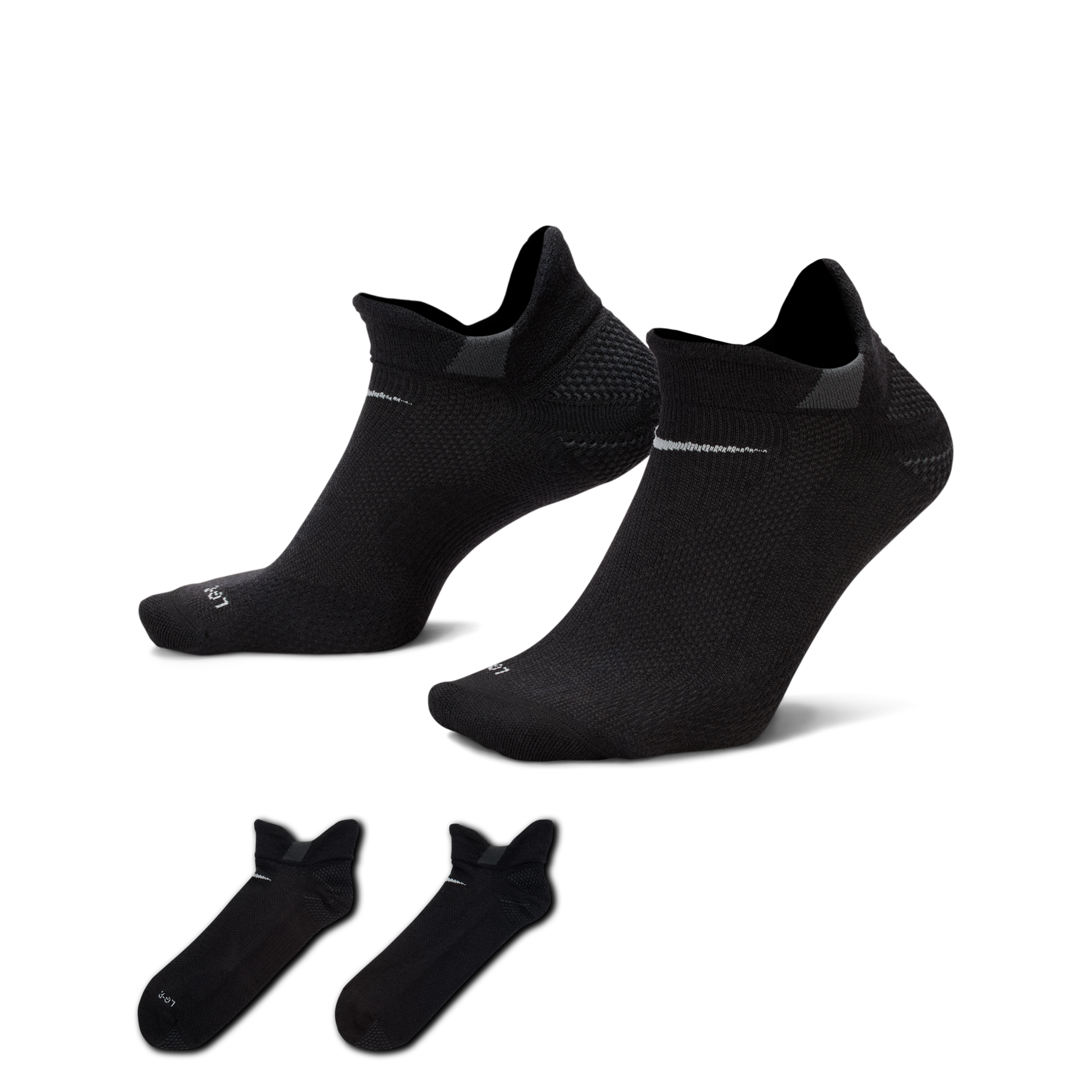 Nike Unisex Running No-show Wool Socks (1 Pair) In Black