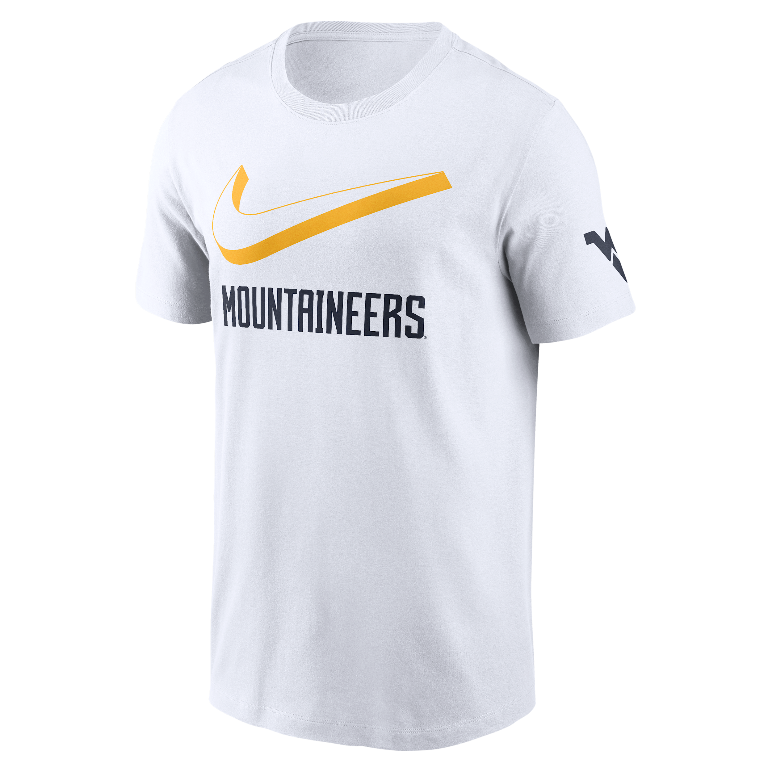 Nike West Virginia Primetime Campus 2-hit Swoosh  Men's College T-shirt In White