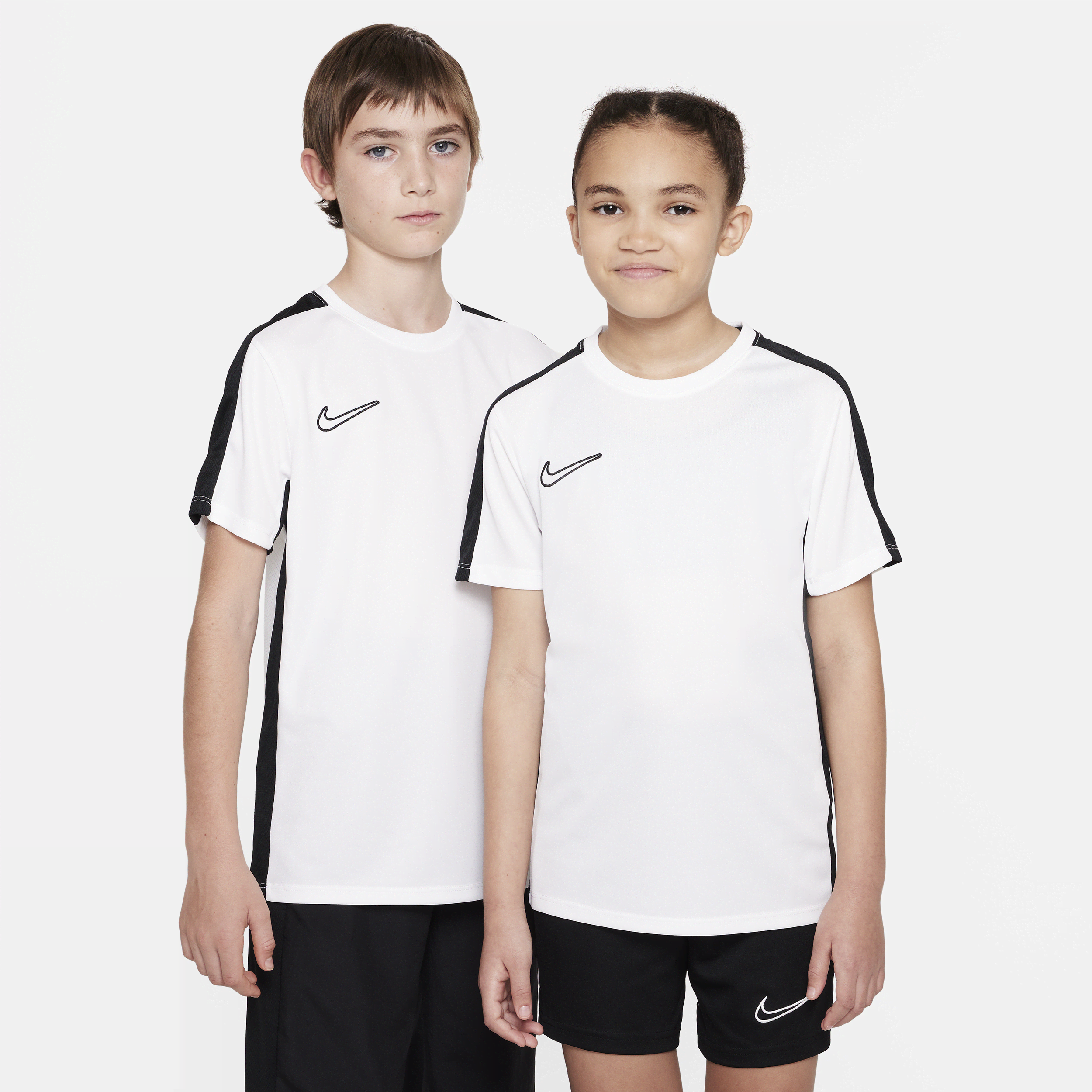 Nike Dri-fit Academy23 Kids' Soccer Top In White