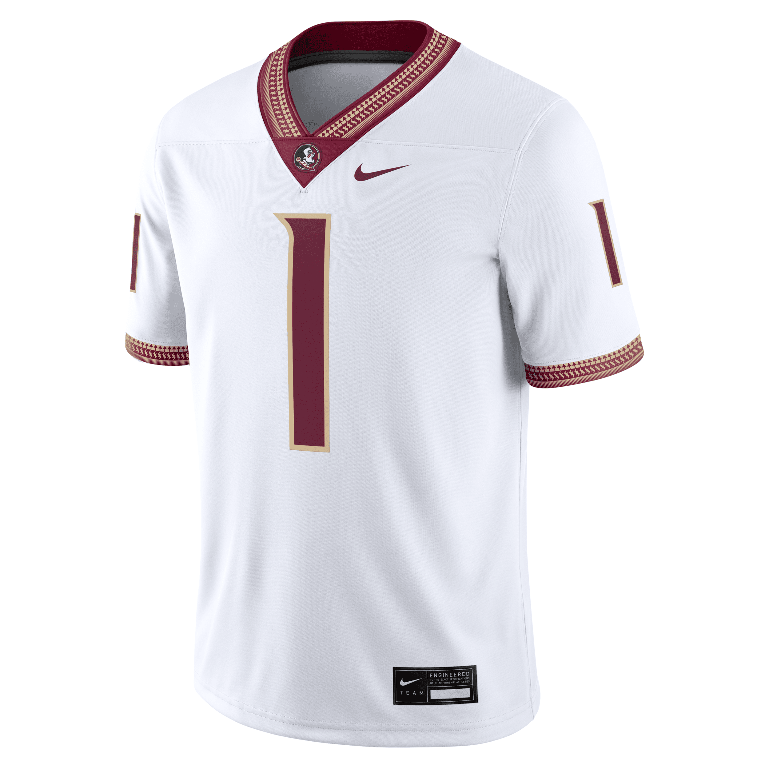 Florida State Seminoles Nike Men's Dri-FIT College Game Jersey in White | NC2F08A7FTN-MVV