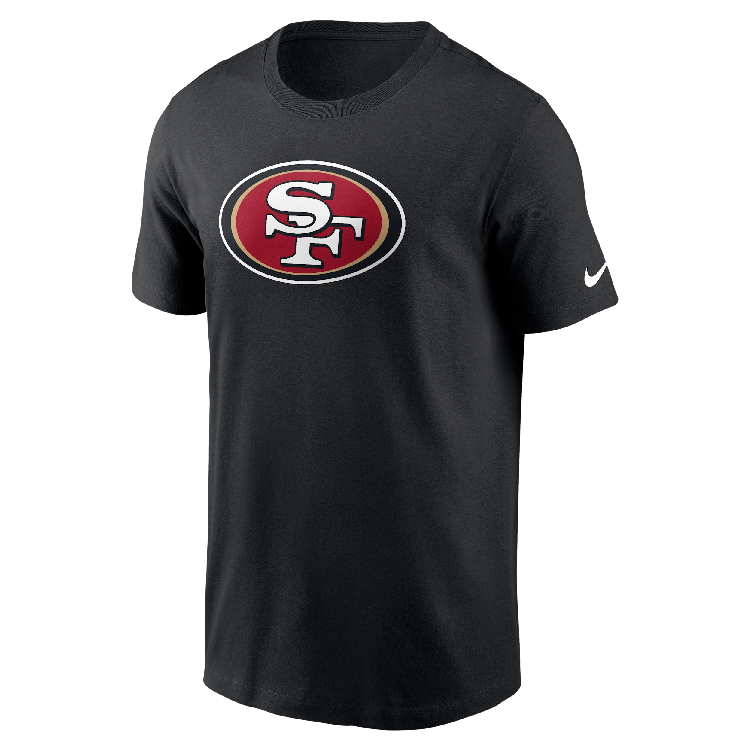 Nike Men's Essential Logo San Francisco 49ers Screen-Print Crewneck T-Shirt - Black