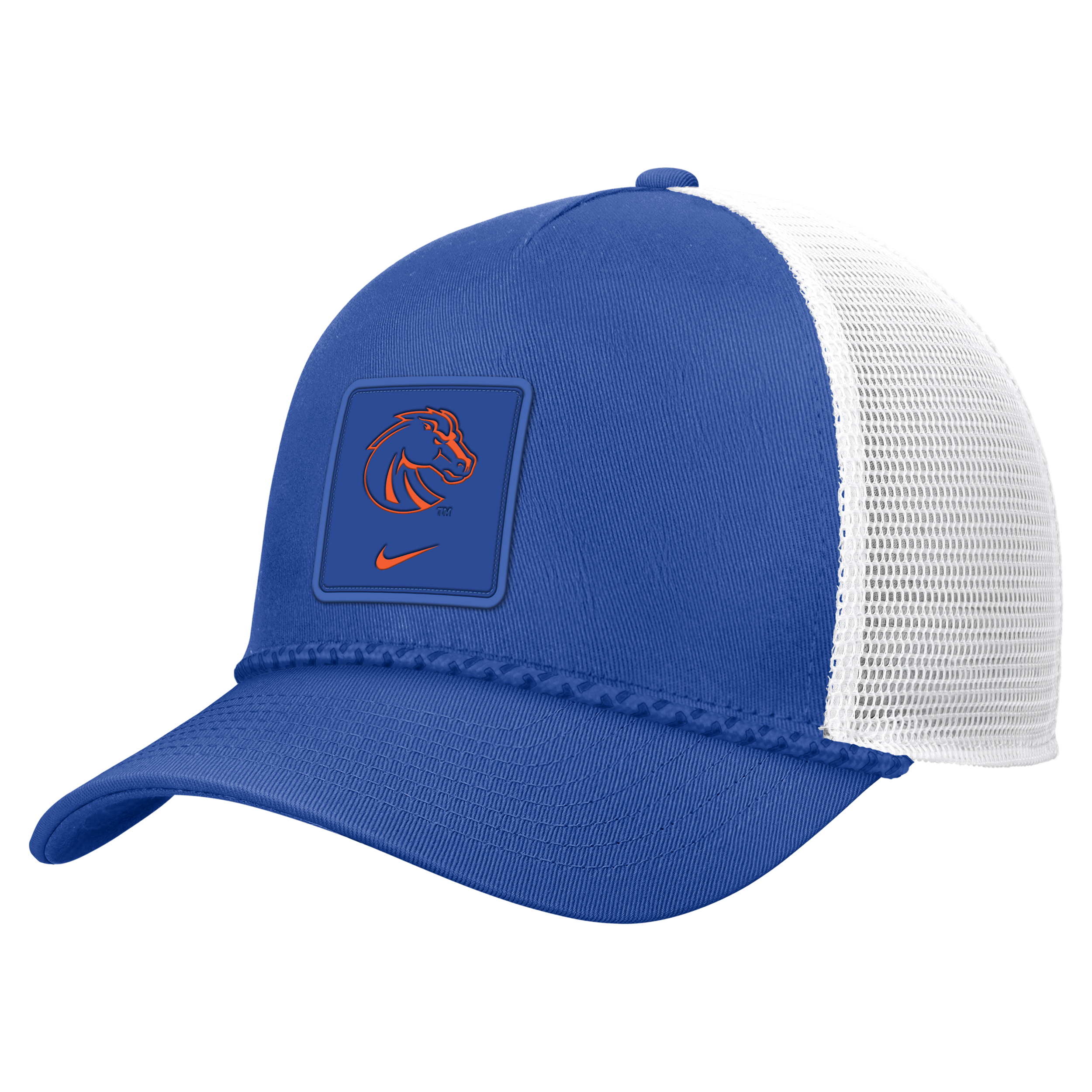 Boise State Sideline Rope Nike Unisex College Trucker Adjustable Hat in Blue | C13777C686BOIS-RYL