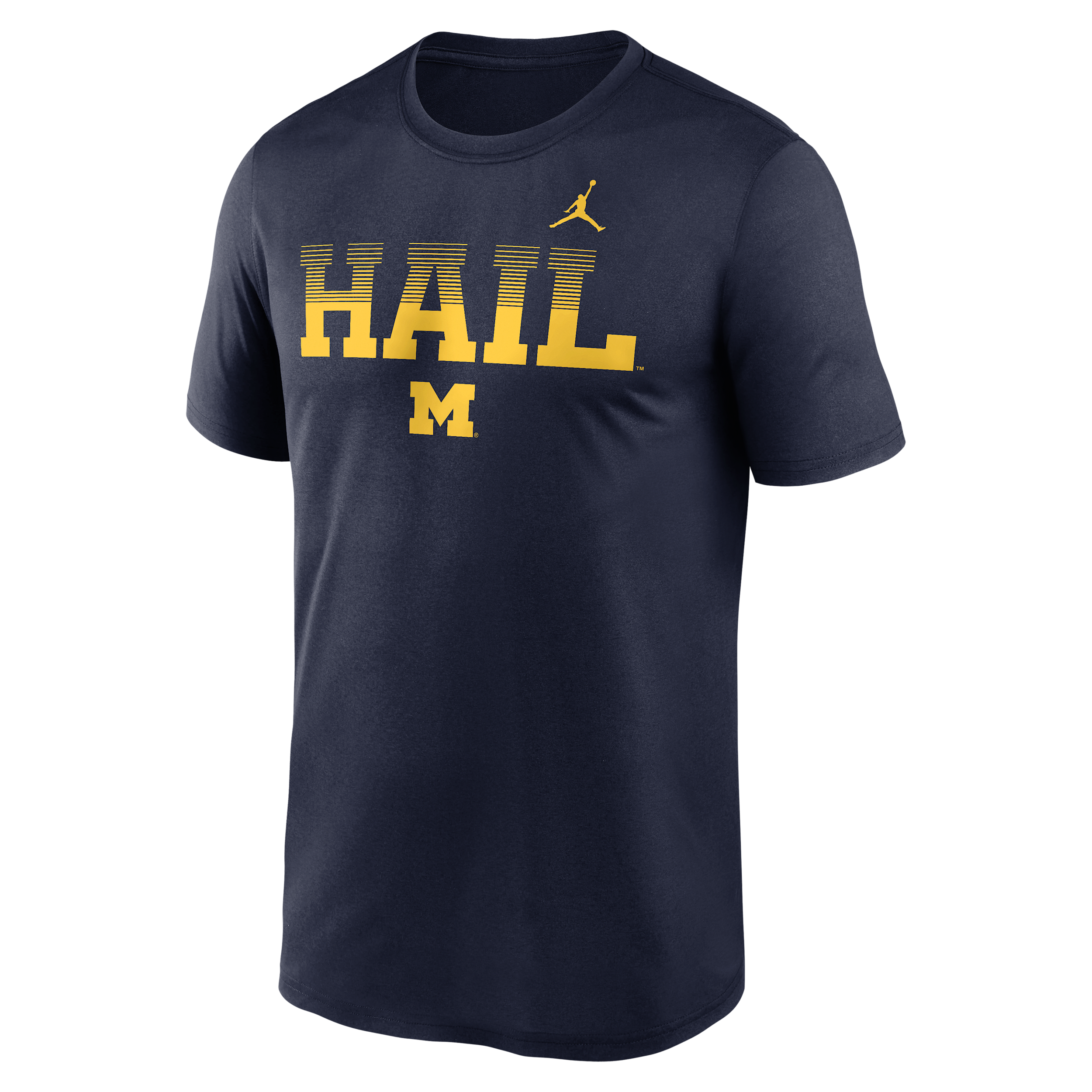 Men's Michigan Primetime Kinetic Mantra Legend Jordan Brand Dri-FIT College T-Shirt in Blue | NKGK41SMWN-A8J