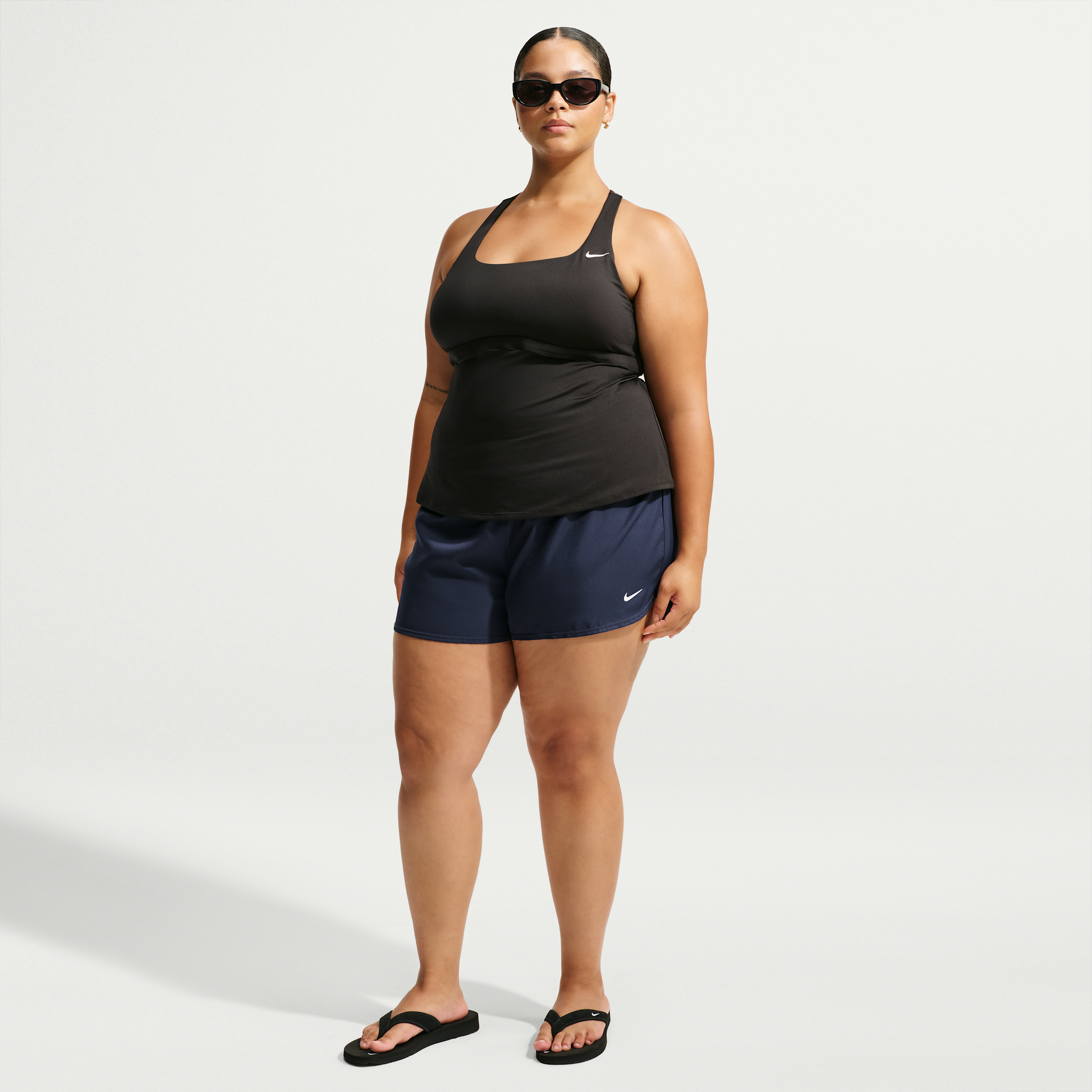 Nike Women's Swim Effortless Essential Swim Boardshort (Plus Size) in Blue | NESSG344-440