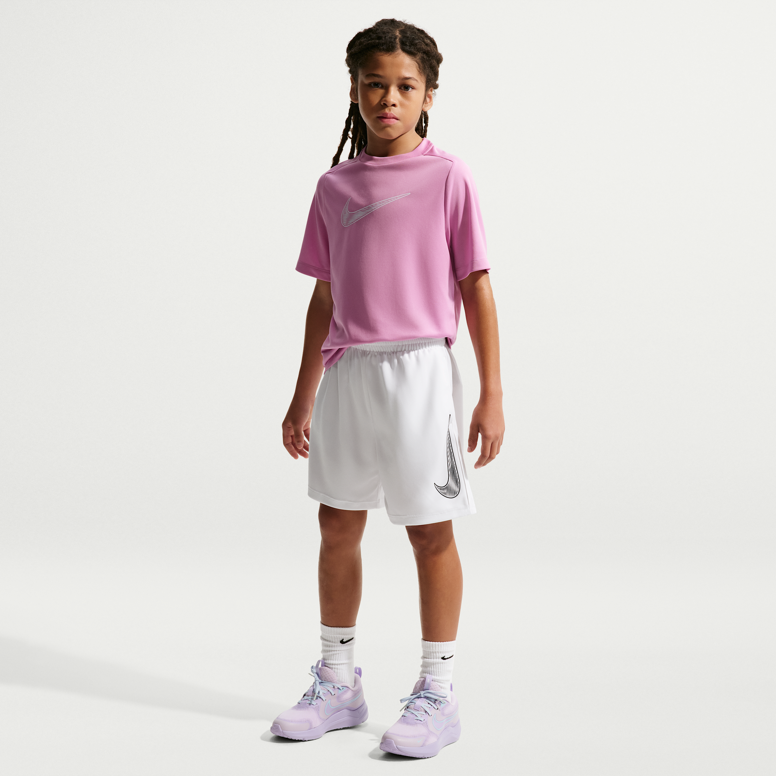 Nike Multi Big Kids' (Boys') Dri-FIT Training Shorts in White | IF2431-100
