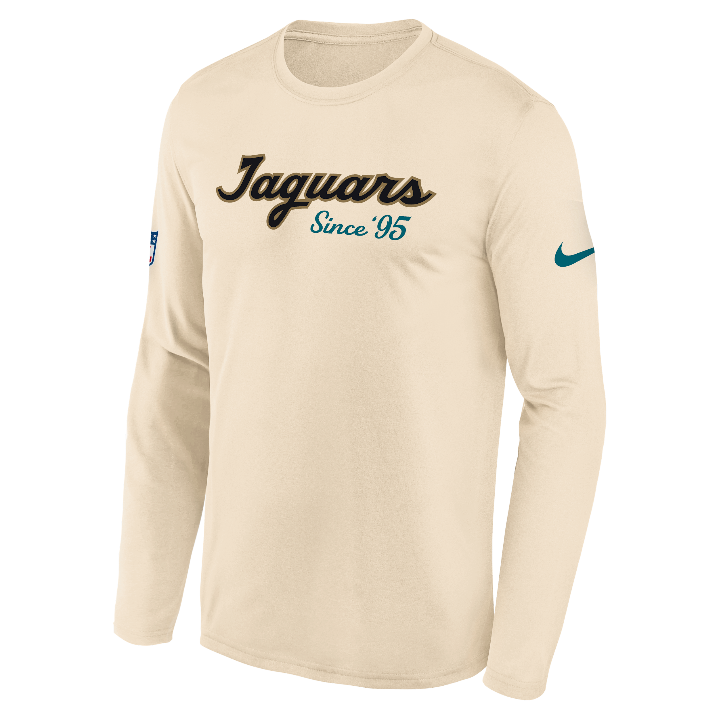 Jacksonville Jaguars Rivalries Collection Sideline Legend Big Kids' Nike Dri-FIT NFL Long-Sleeve T-Shirt in Brown | Z1B7NFSTJAG-000
