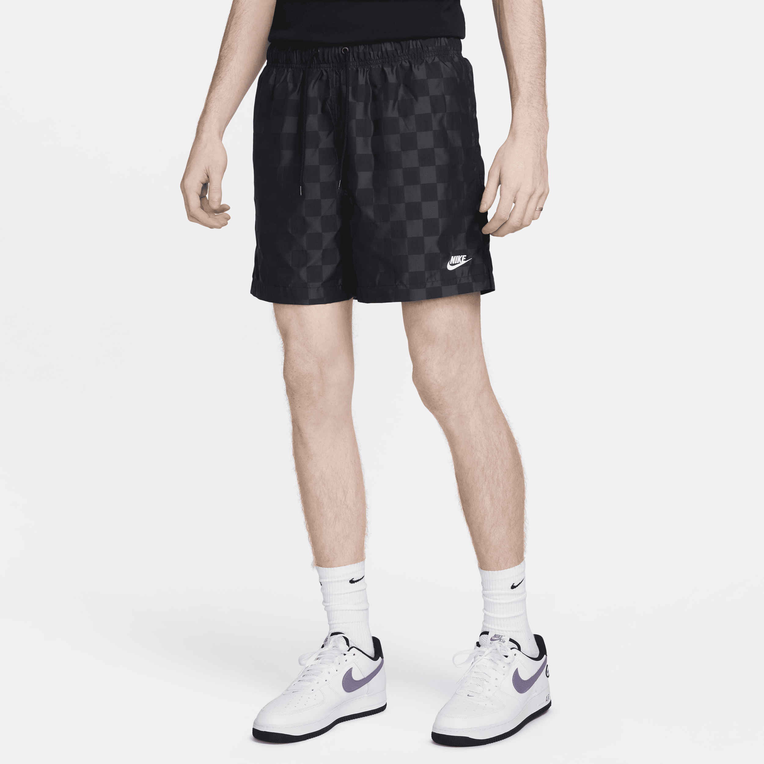 Shop Nike Men's Club Flow Shorts In Black