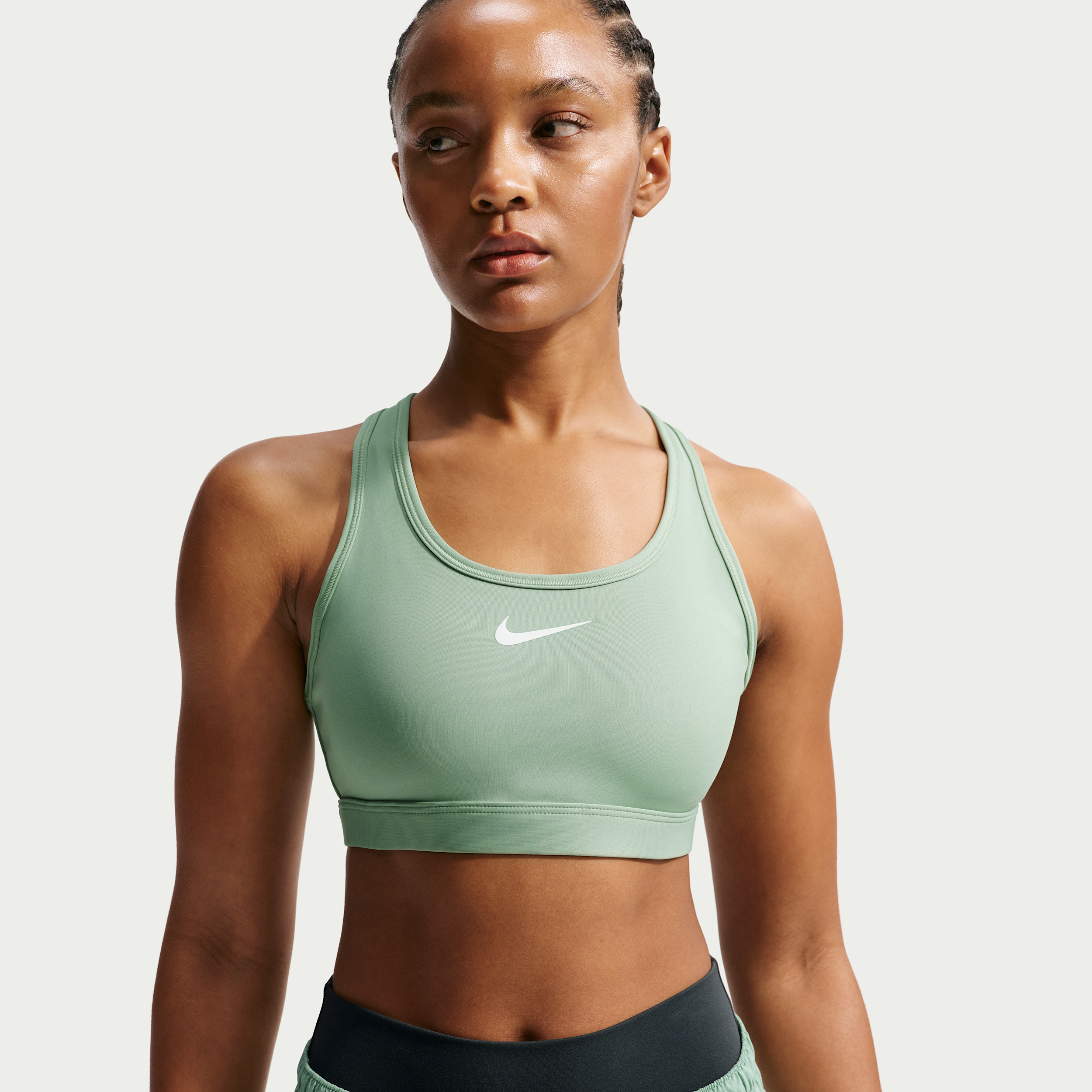 Nike Women's Swoosh Medium-support Padded Sports Bra In Green