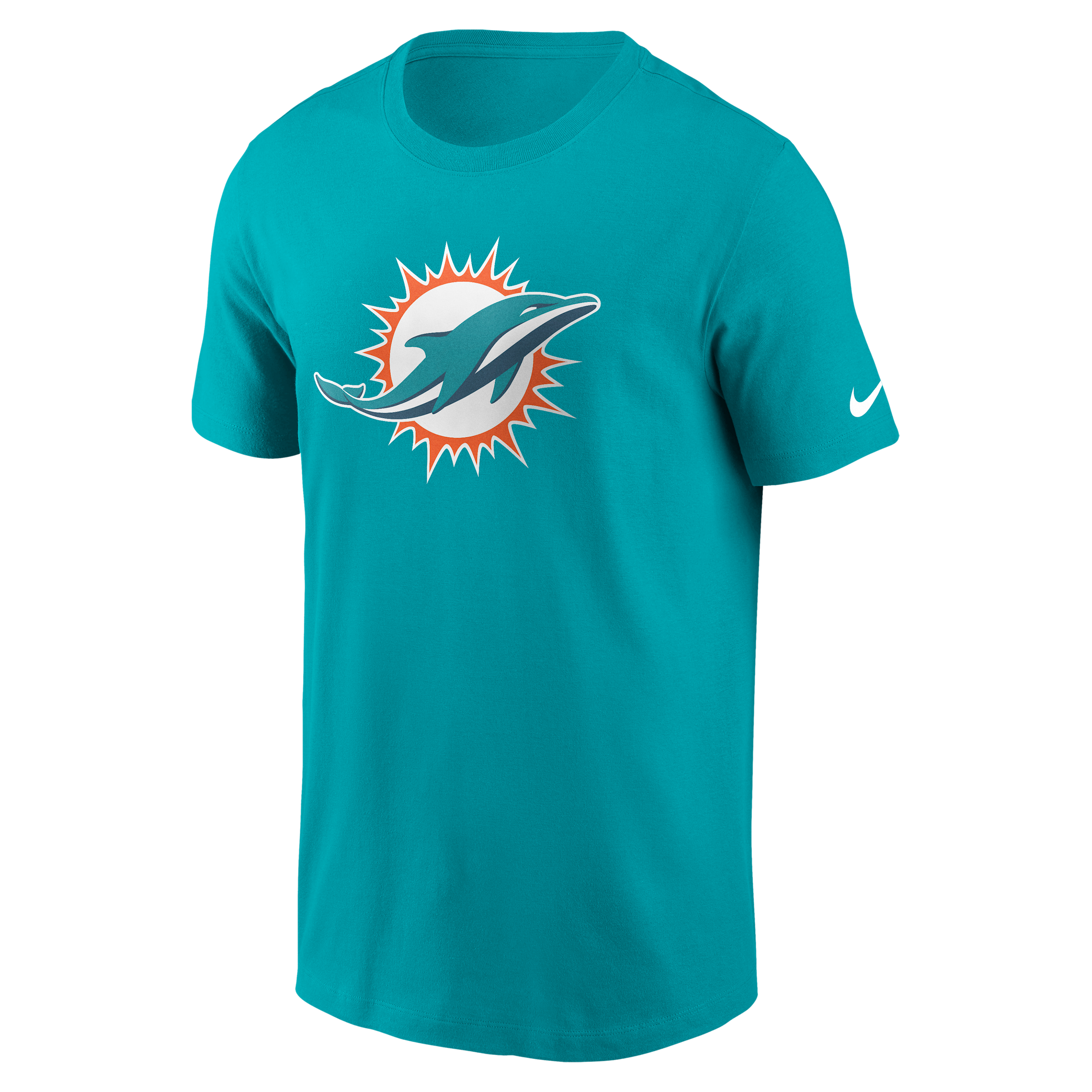 Miami Dolphins Logo Essential Nike Men's NFL T-Shirt in Green | N1993GT9P-UXR