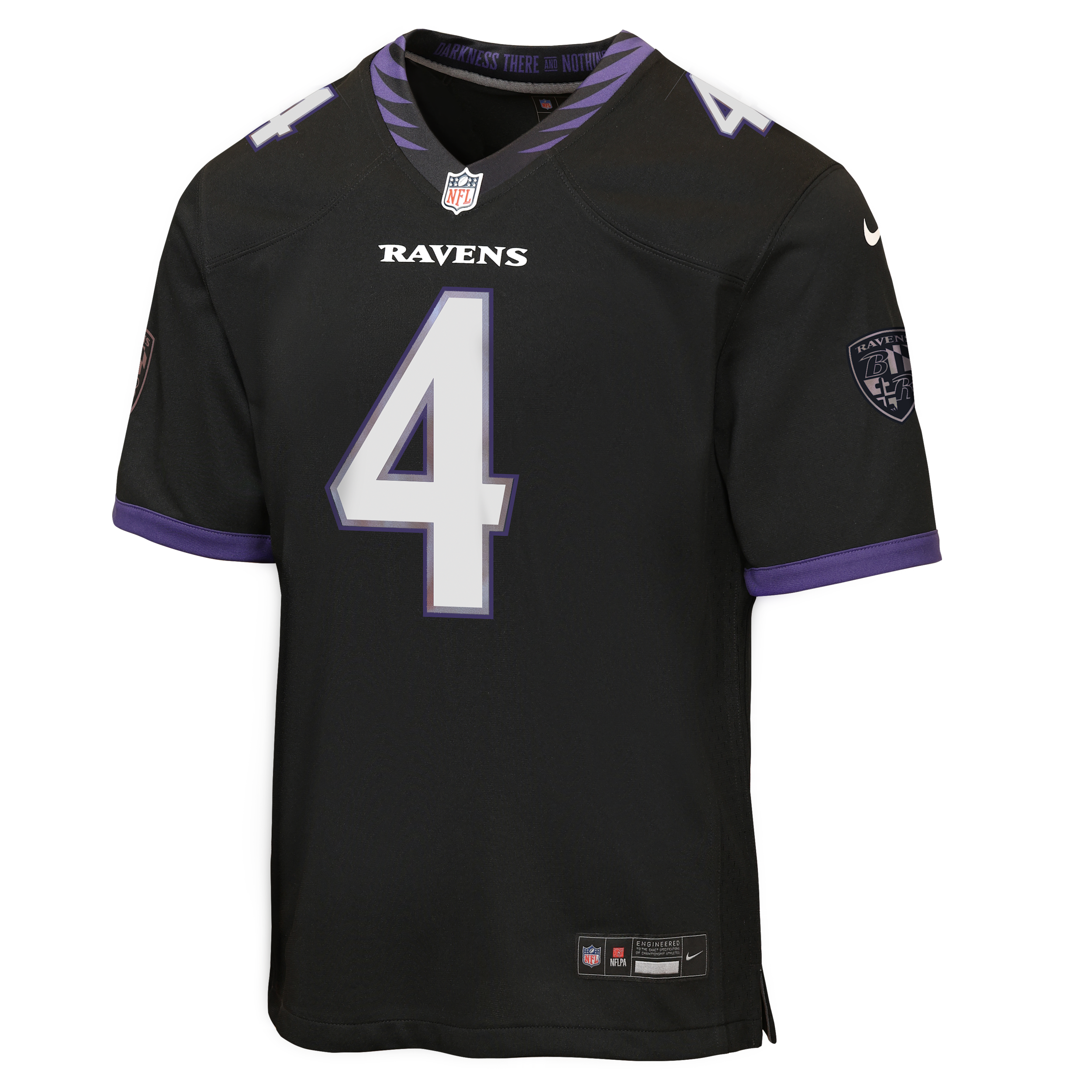 Nike Big Boys and Girls Zay Flowers Black Baltimore Ravens Alternate Game Jersey - Black