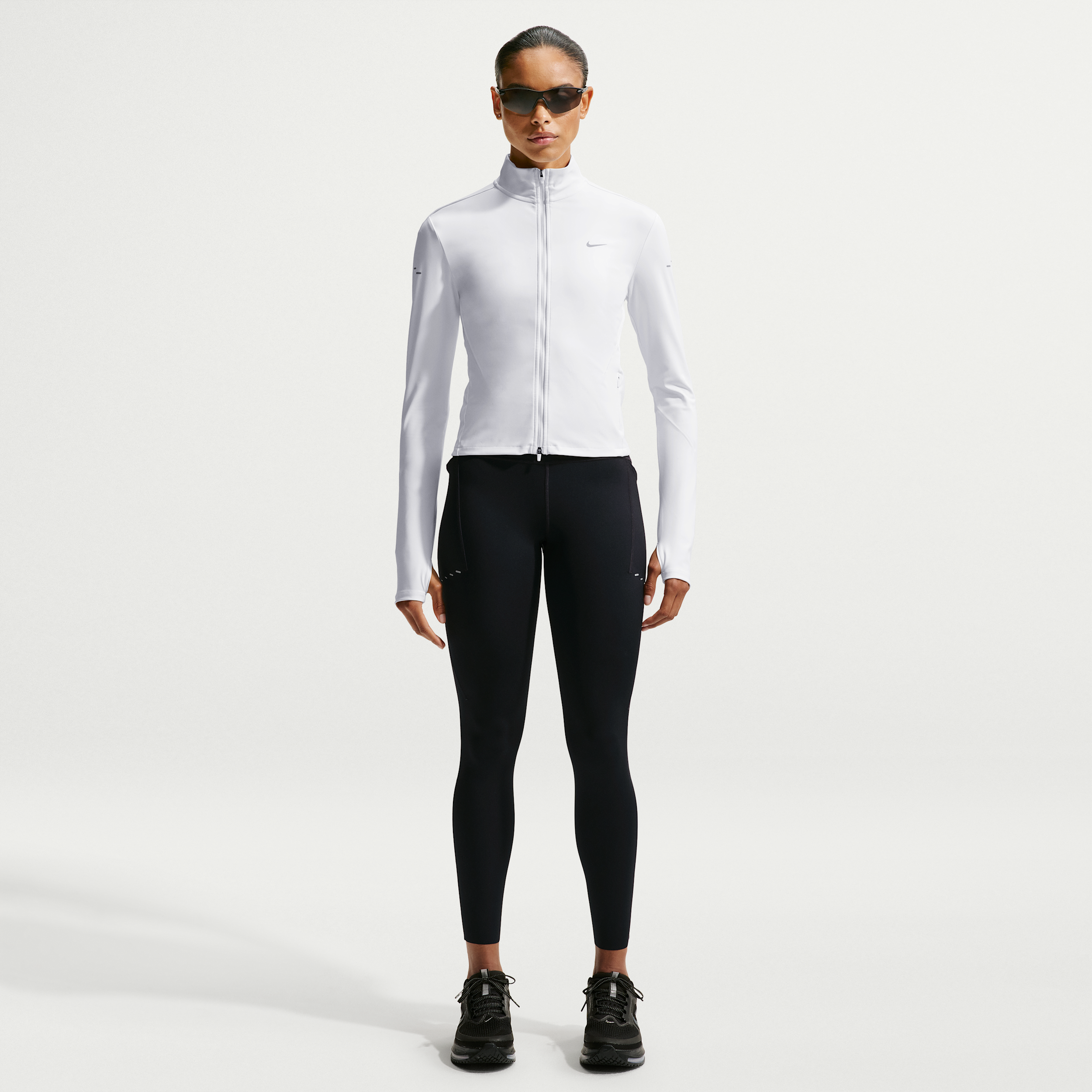 Nike Women's Swift High-Waisted 7/8 Running Leggings with Pockets in Black | HJ2252-010