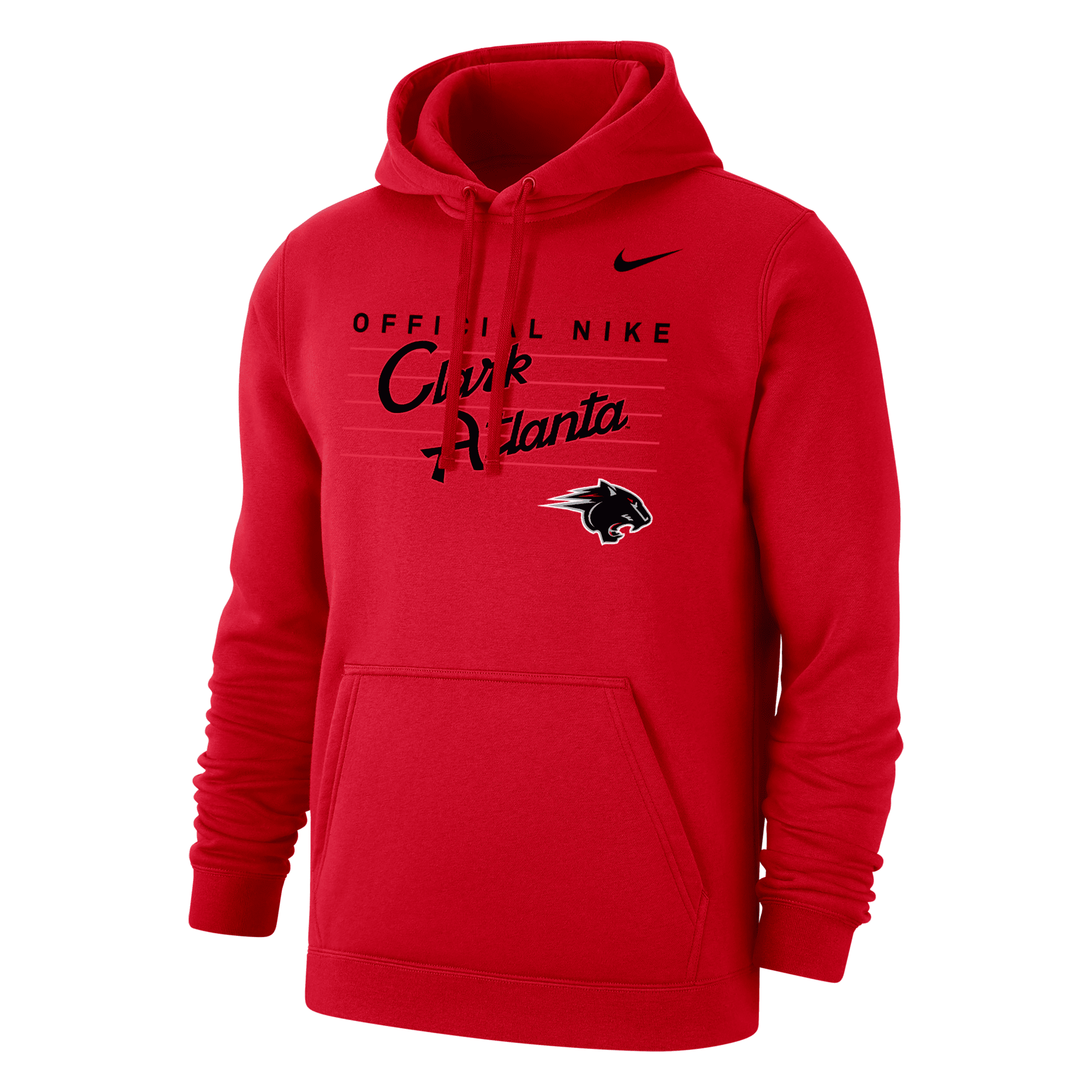 Nike Men's College Club Fleece (clark Atlanta) Hoodie In Red