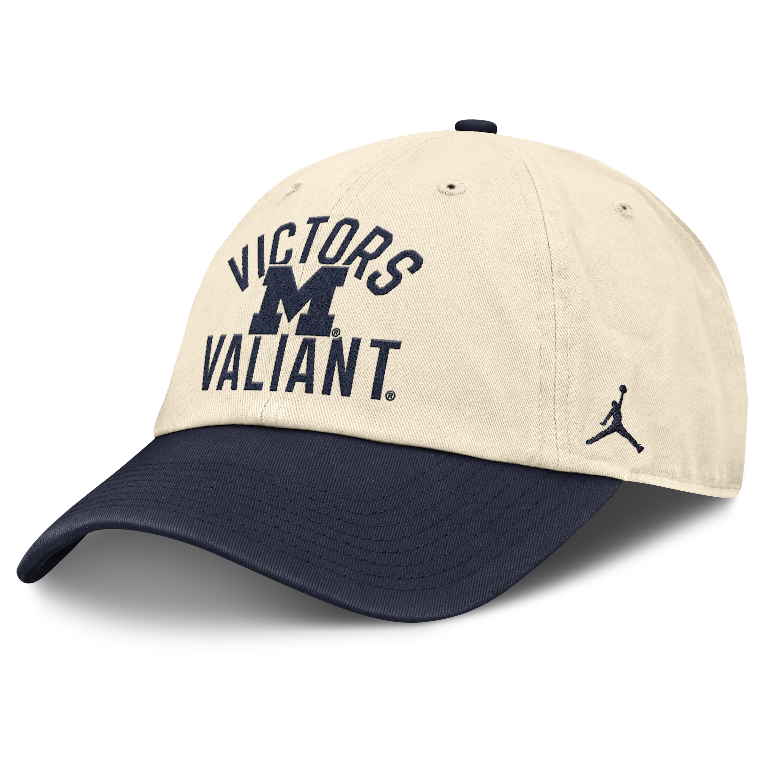 Jordan Men's and Women's Natural Michigan Wolverines 2026 Primetime Natural 2-Tone Club Adjustable Hat - Natural, Navy