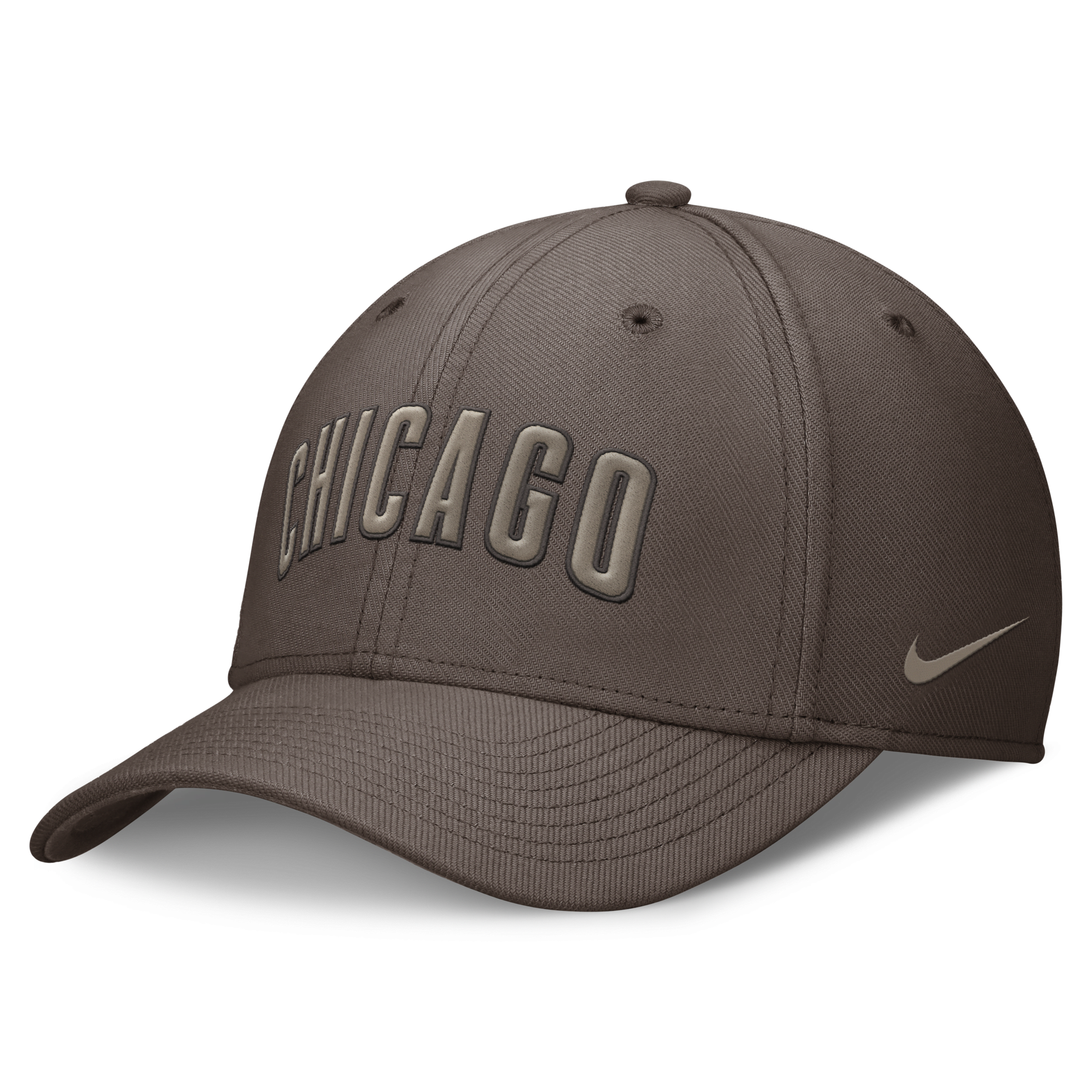 Nike Chicago Cubs Statement Swoosh  Men's Dri-fit Mlb Hat In Brown