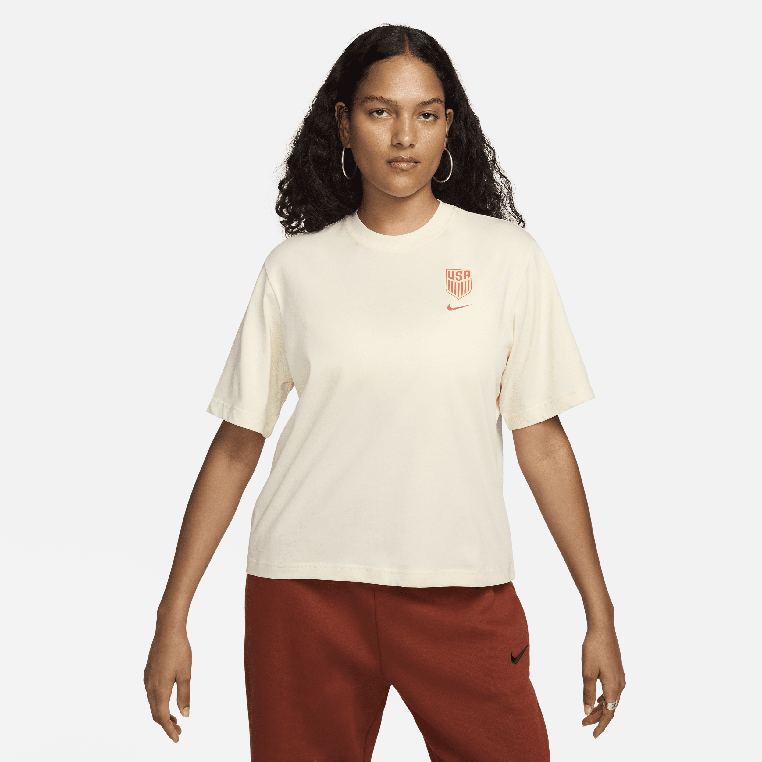 Nike Usa  Women's Soccer T-shirt In White