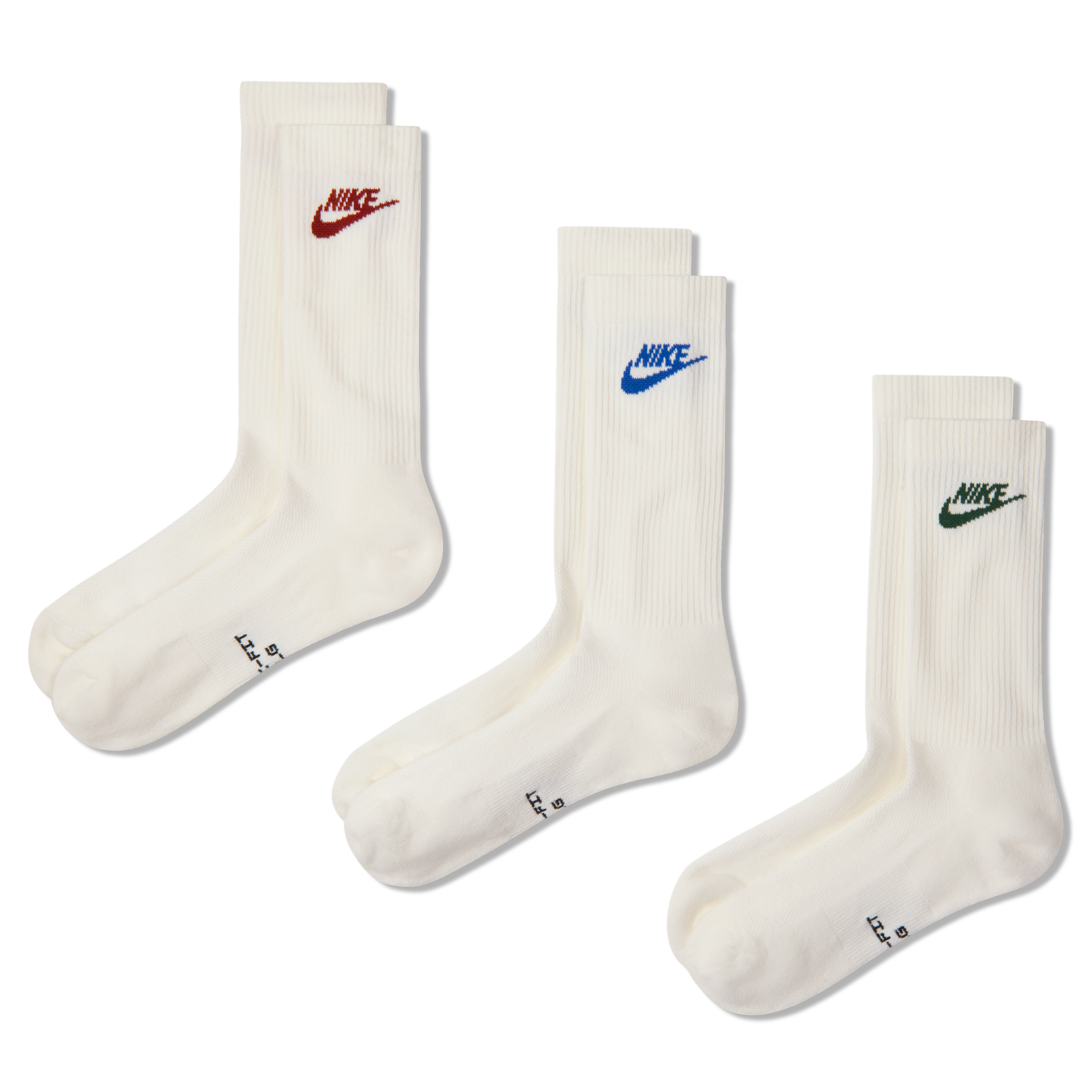 Nike Unisex Everyday Elevated Crew Socks (3 Pairs) in Multicolor | IH8522-906