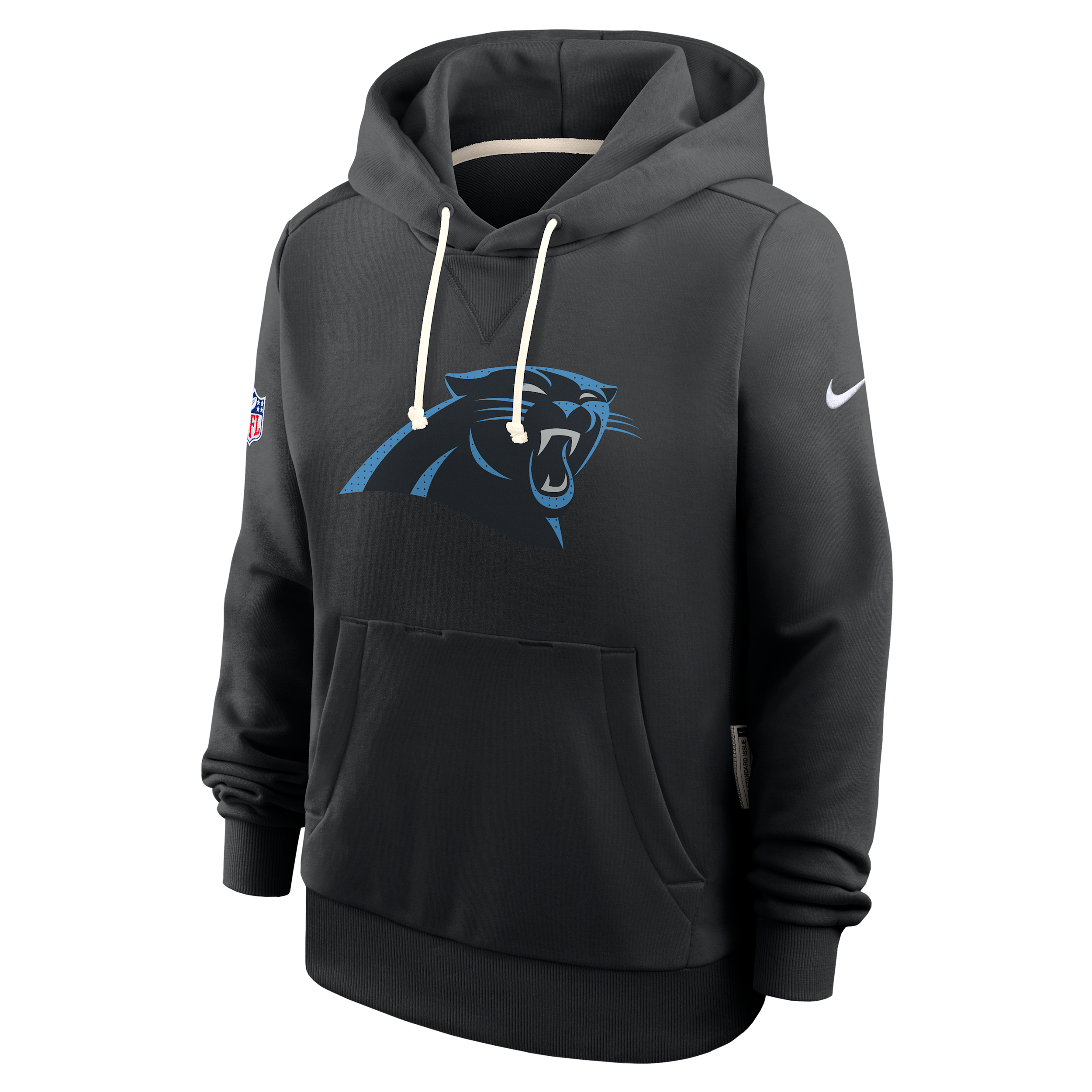 Nike Carolina Panthers Sideline  Women's Dri-fit Nfl Pullover Hoodie In Black