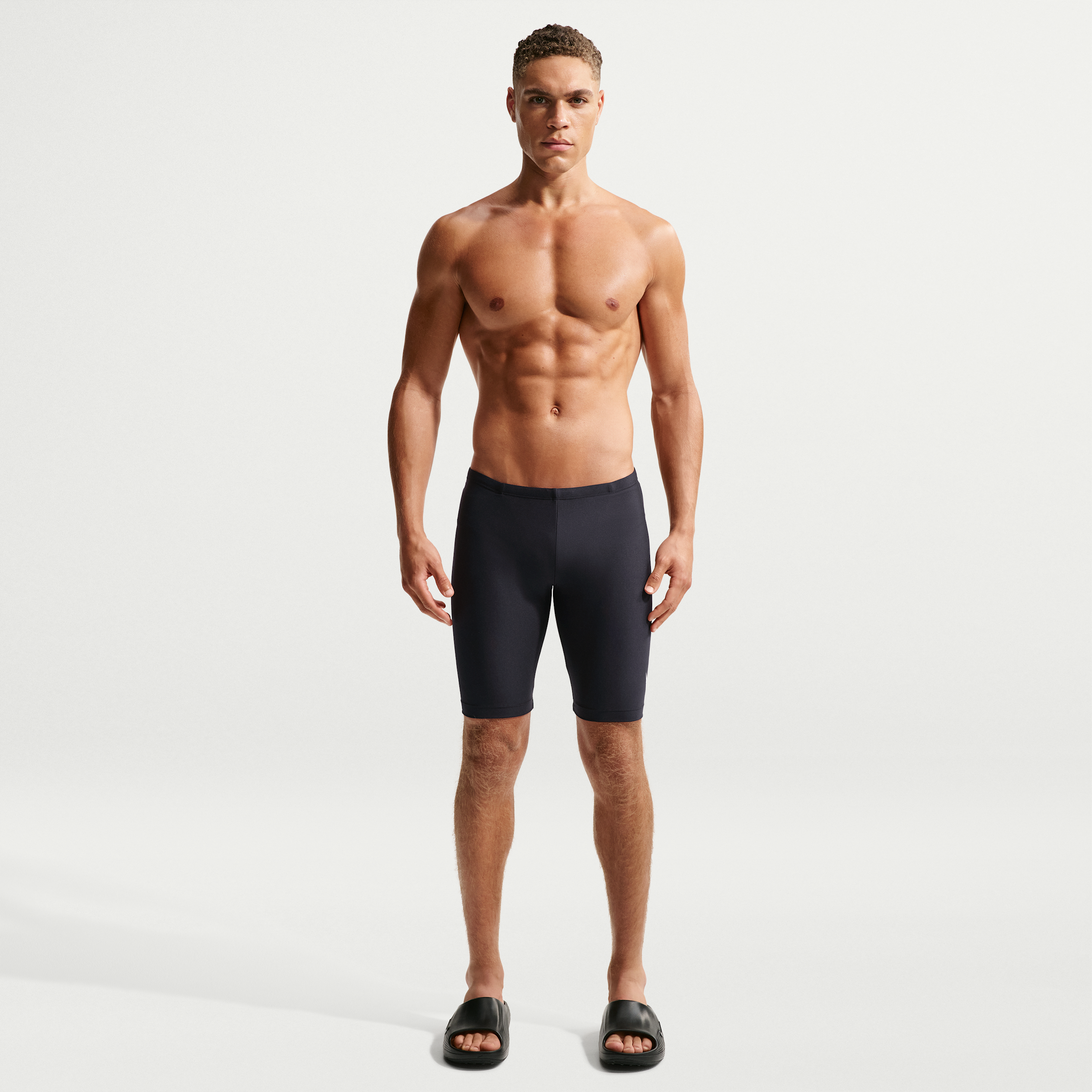 Nike Men's Swim Loose Fit Padded Jammer in White | NESSG014-100