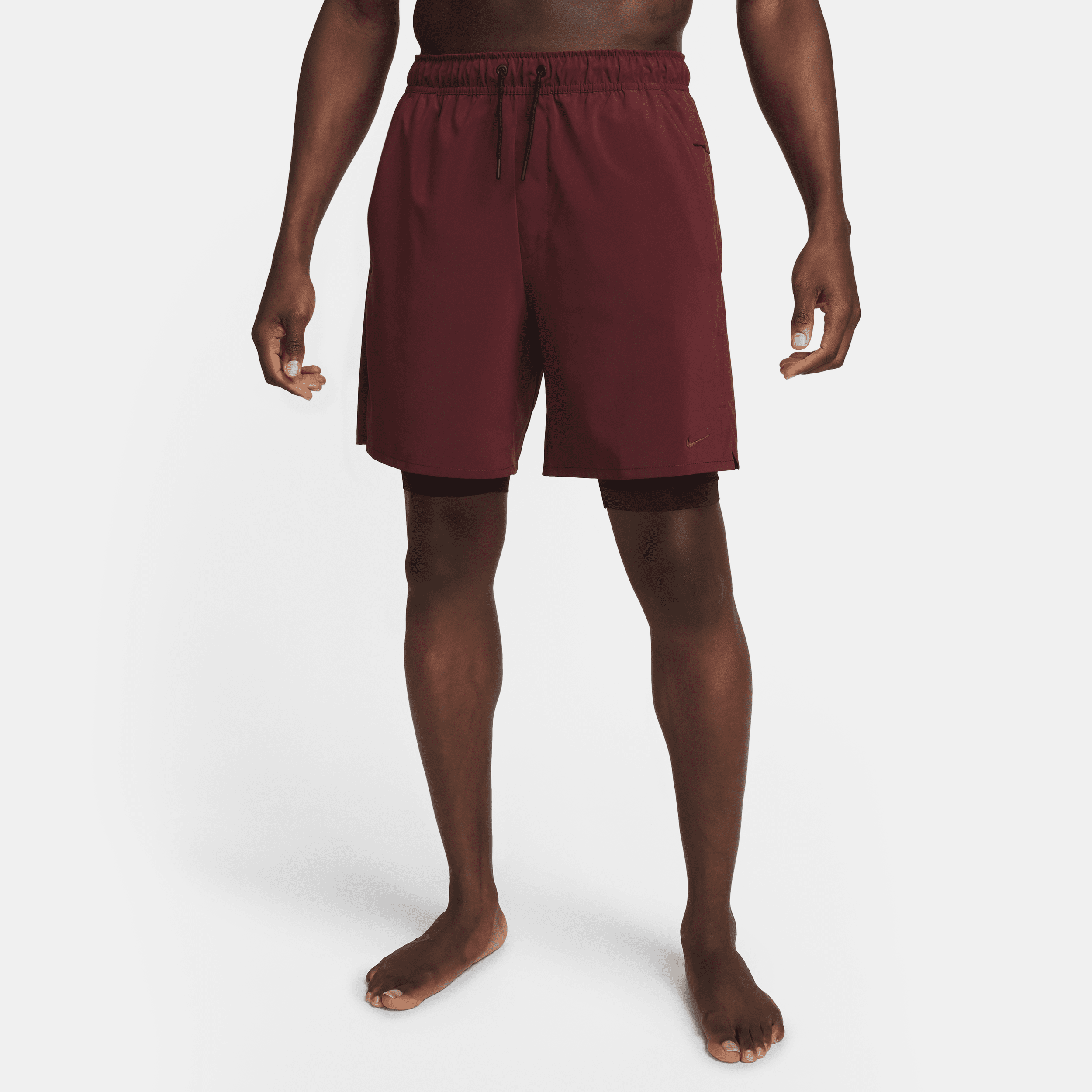 Shop Nike Men's Unlimited Dri-fit 7" 2-in-1 Versatile Shorts In Red