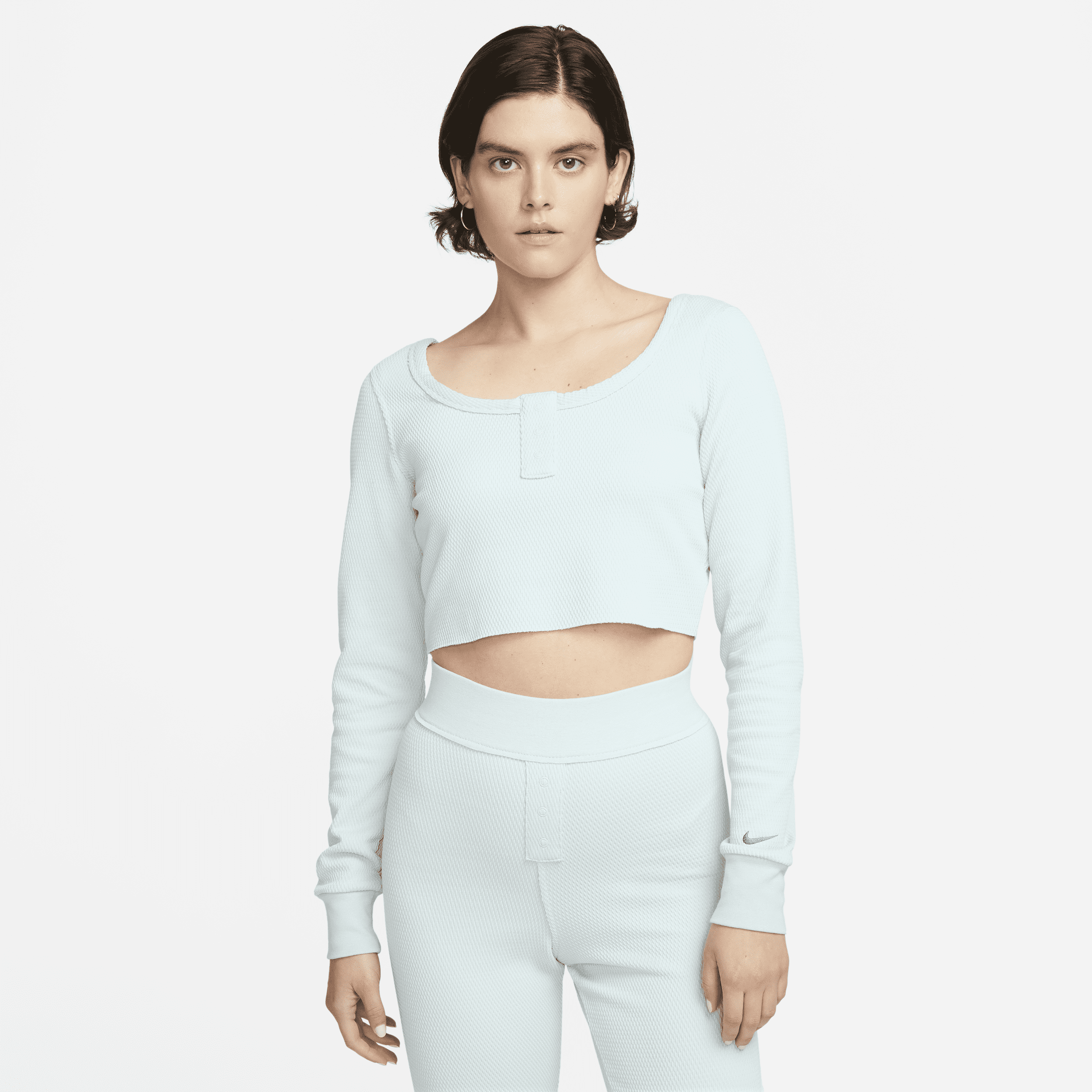 NIKE WOMEN'S  SPORTSWEAR EVERYDAY MODERN LONG-SLEEVE CROP TOP,1000522793