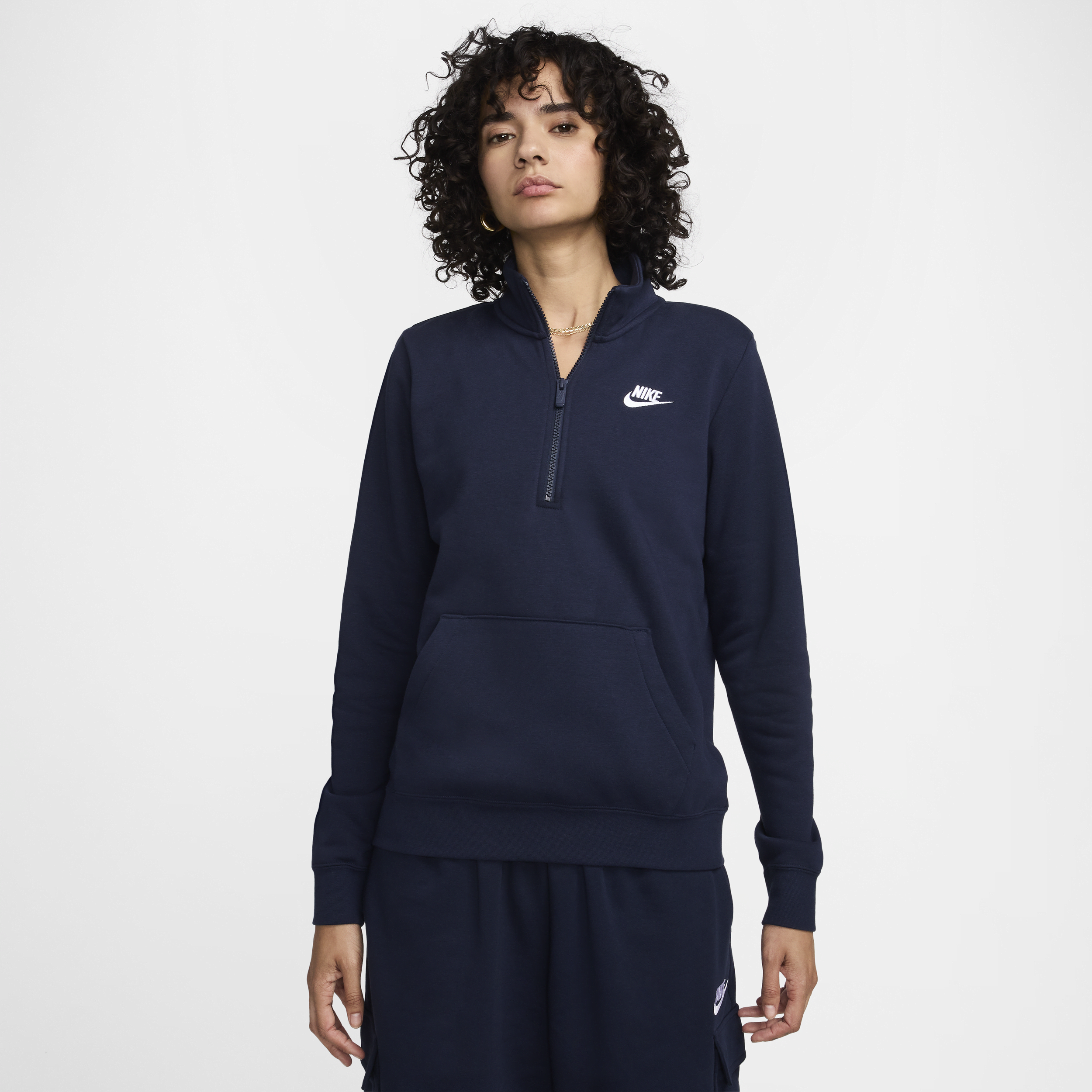Nike Women's  Sportswear Club Fleece 1/2-zip Sweatshirt In Blue